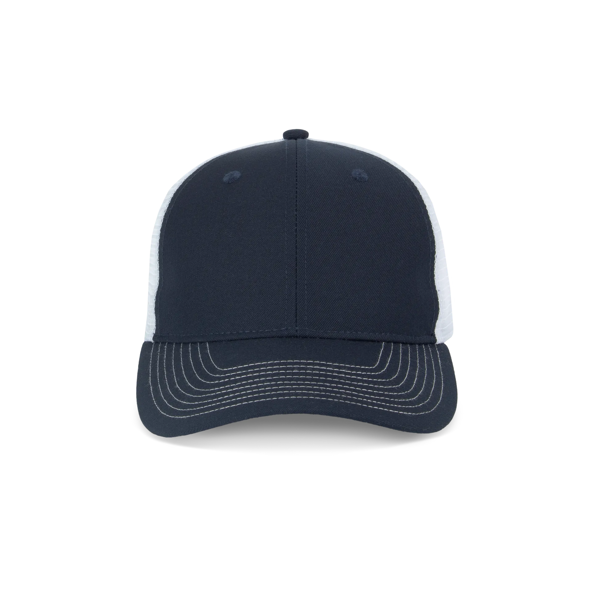 6 Panel Trucker mit kontrastfarbenen Nähten