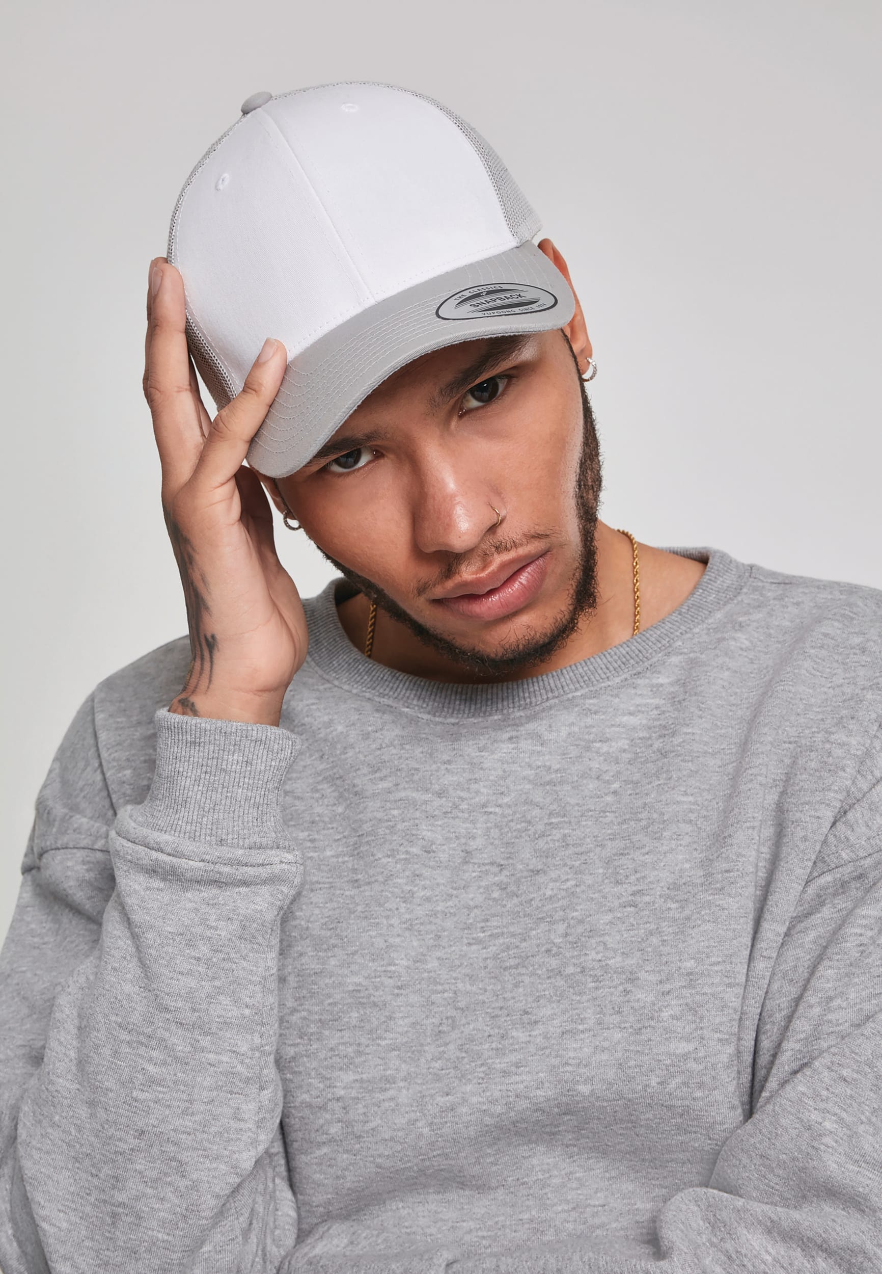 Kappe Retro Trucker mit farbiger Vorderseite