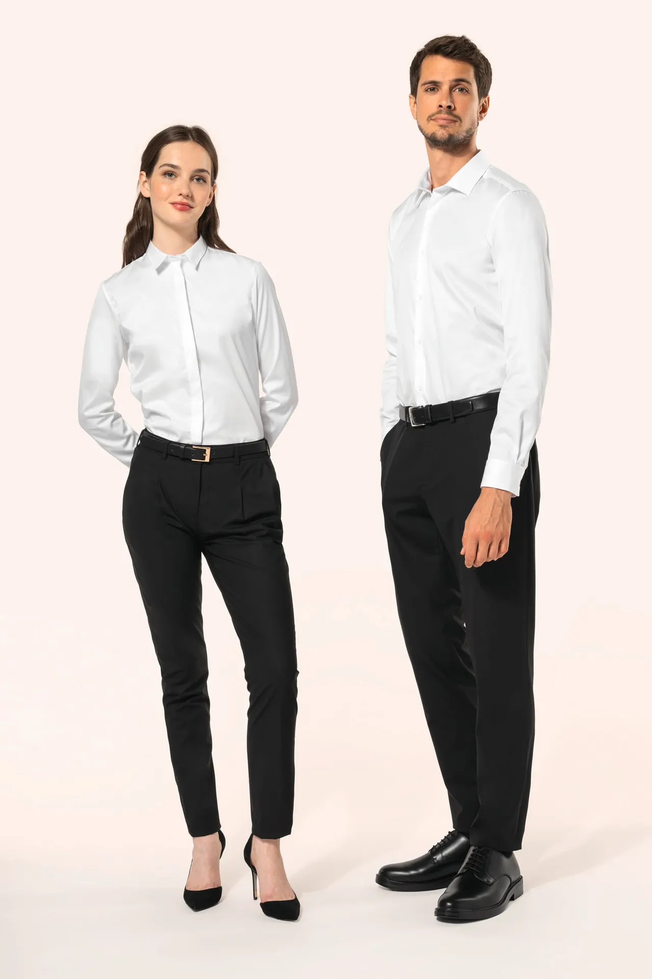 Twill-Damenhemd mit langen Ärmeln