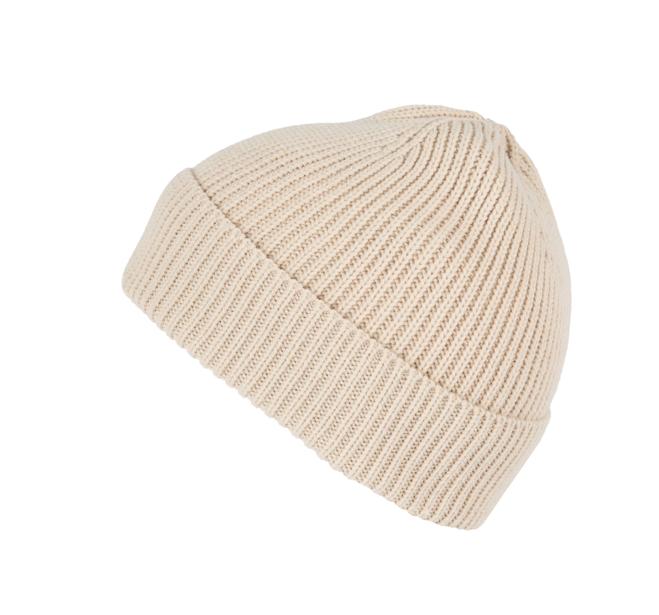 Gerippte Mütze mit Umschlag