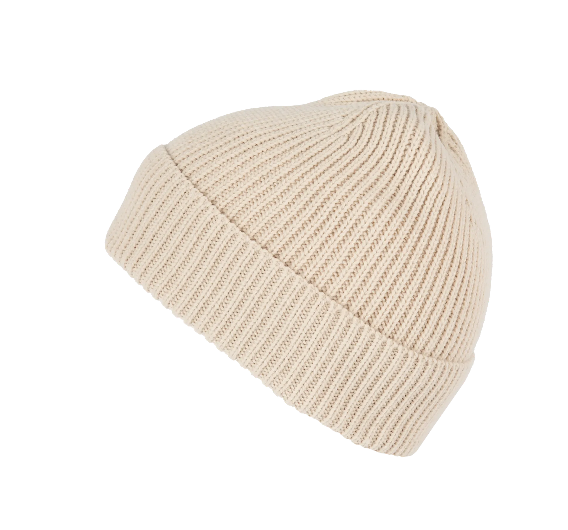 Gerippte Mütze mit Umschlag