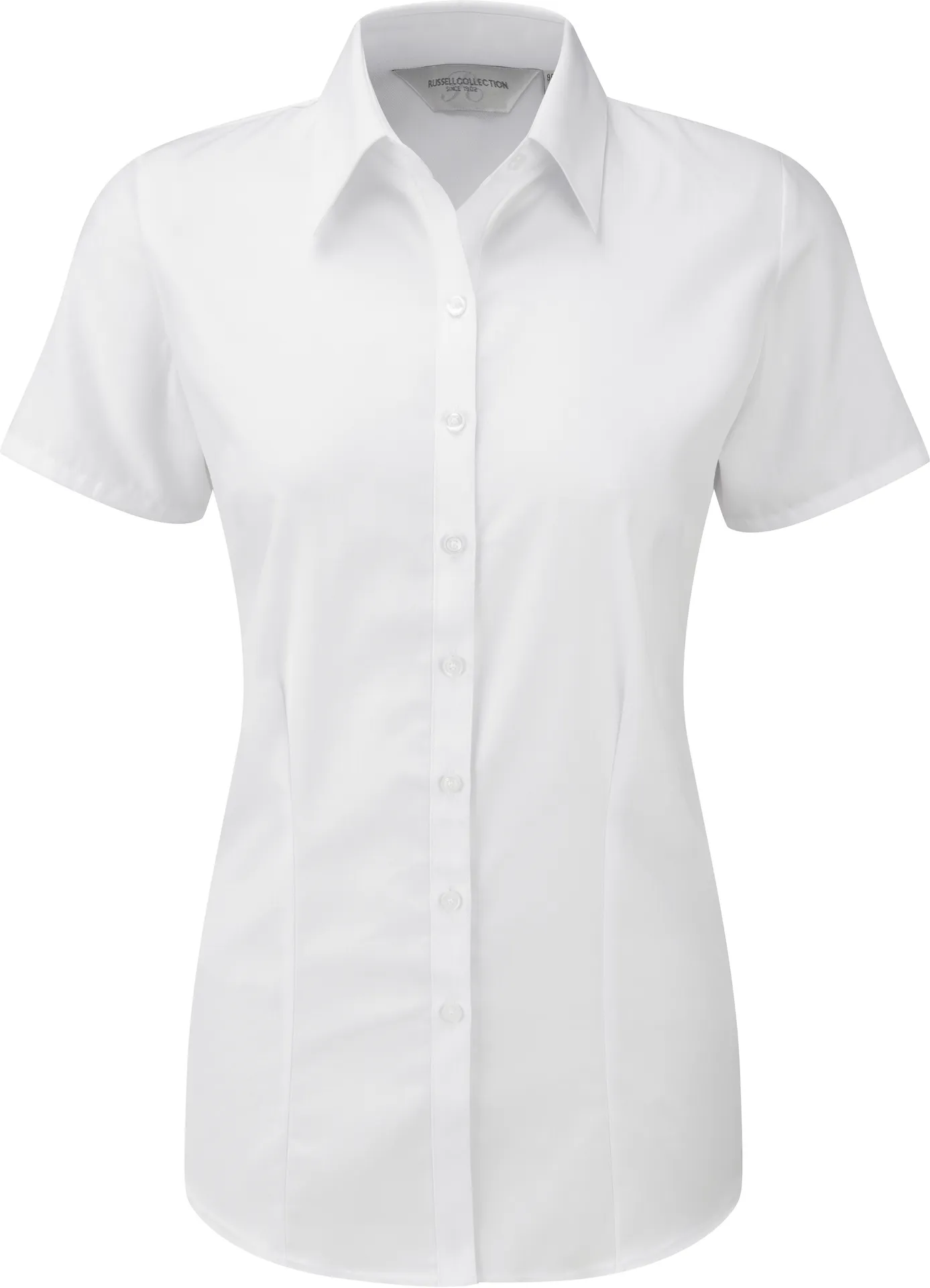 Ladies Short Sleeve Herringbone Shirt