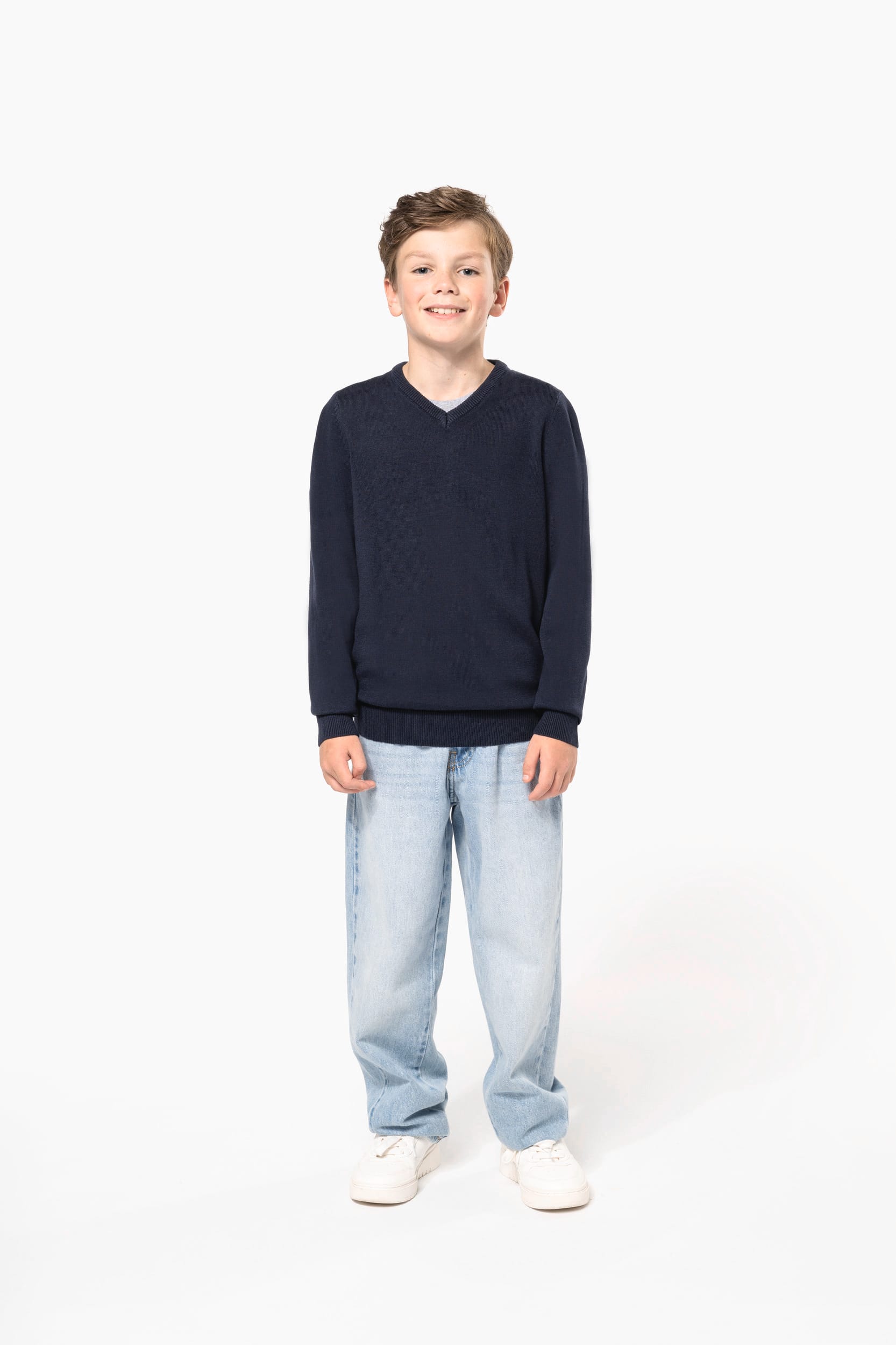 Kinder-Pullover mit V-Ausschnitt