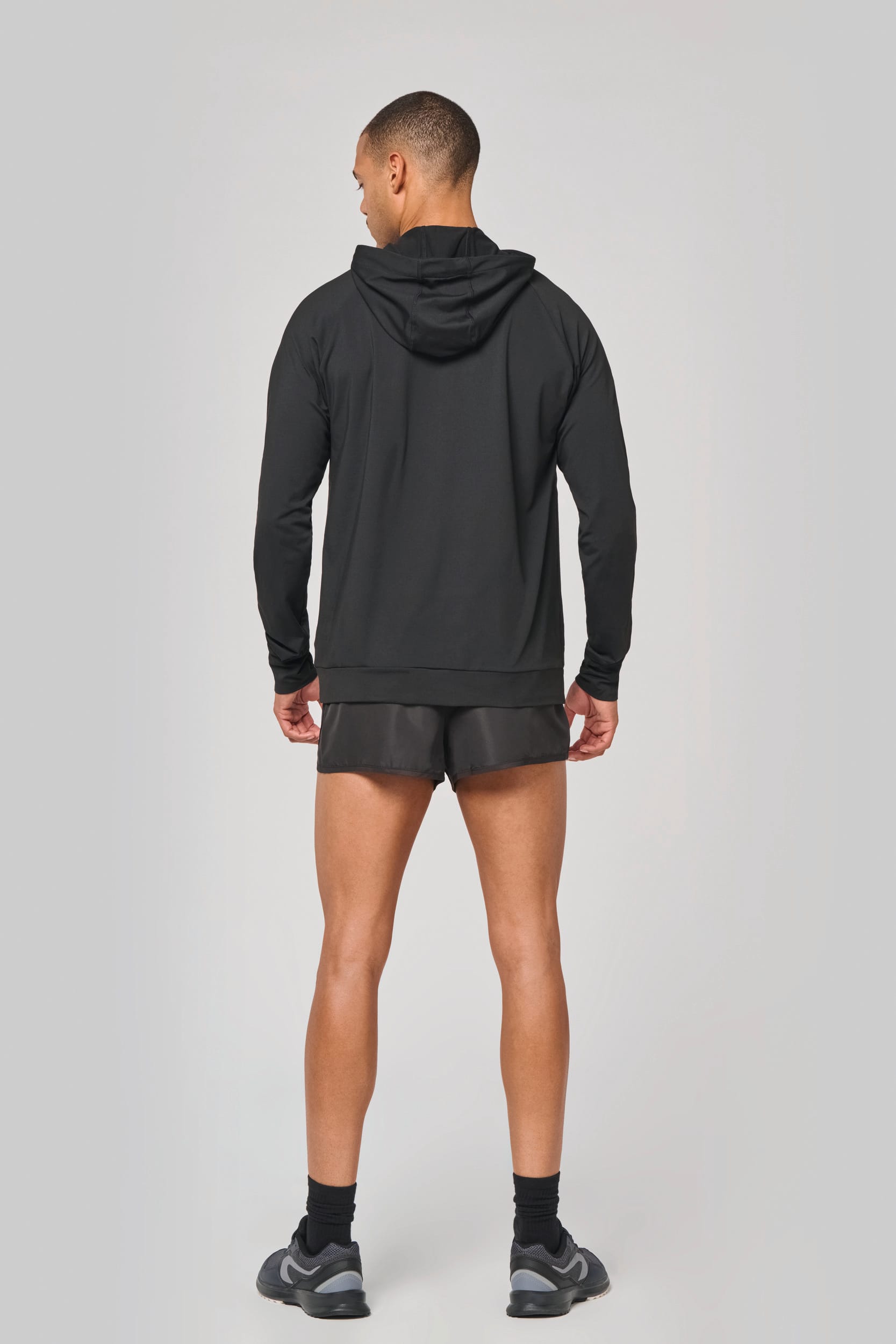 Kapuzen-Sweatshirt 1/4 Sport-Reißverschluss Unisex