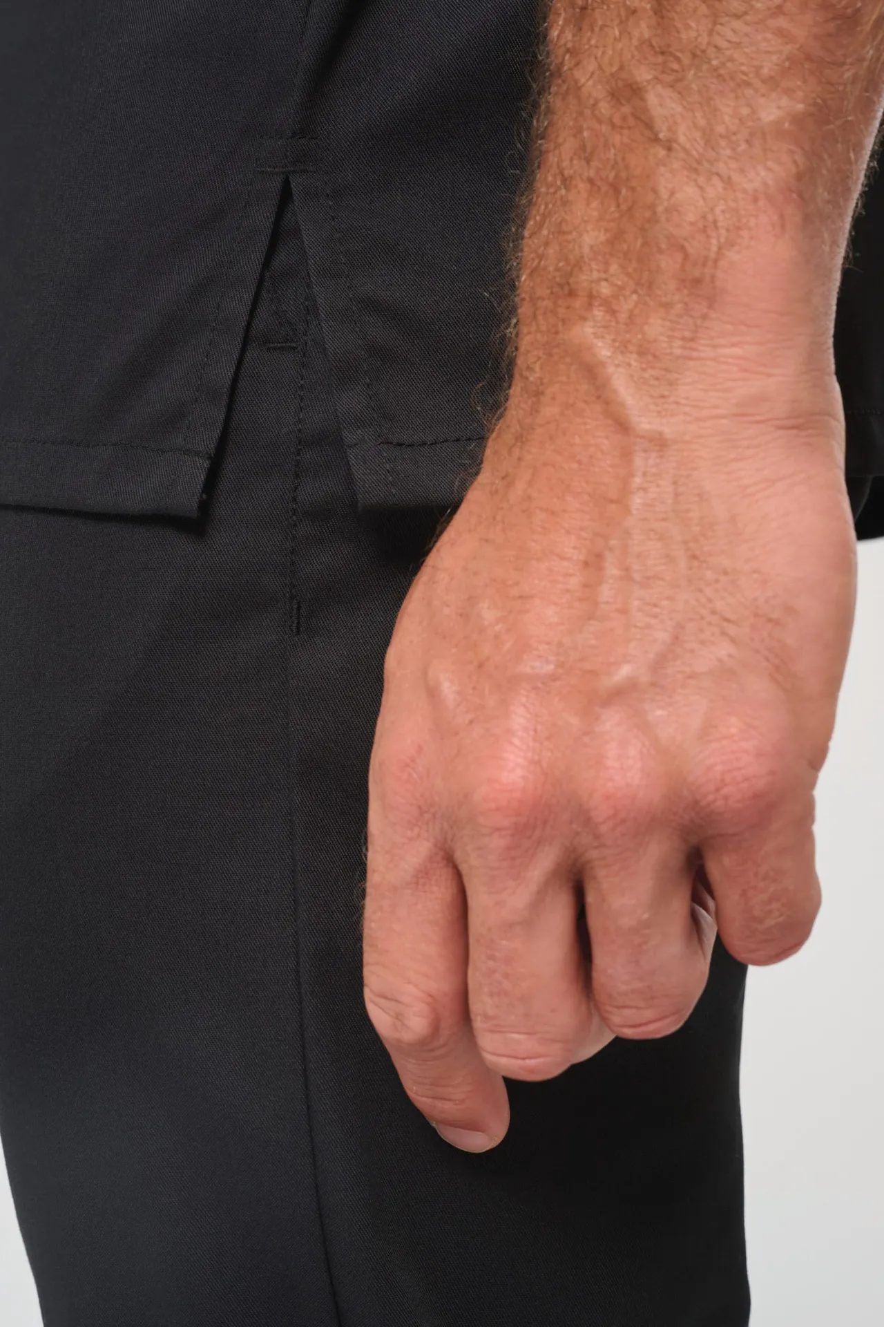 Umweltfreundliche Unisex-Kochjacke mit kurzen Ärmeln