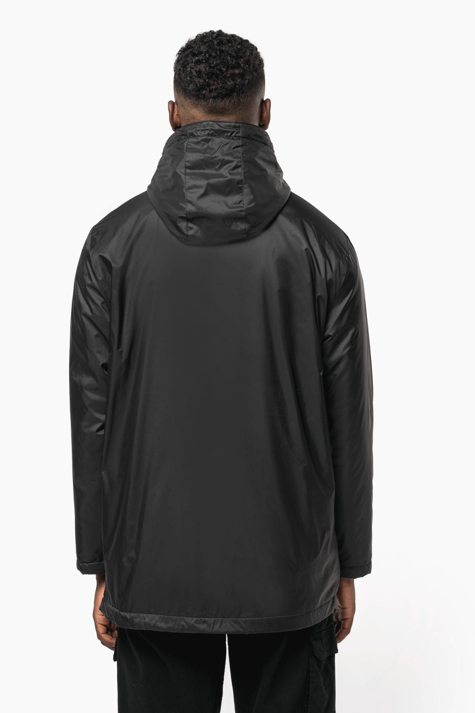 Gefütterte Unisex-Kapuzenjacke aus Mikrofleece