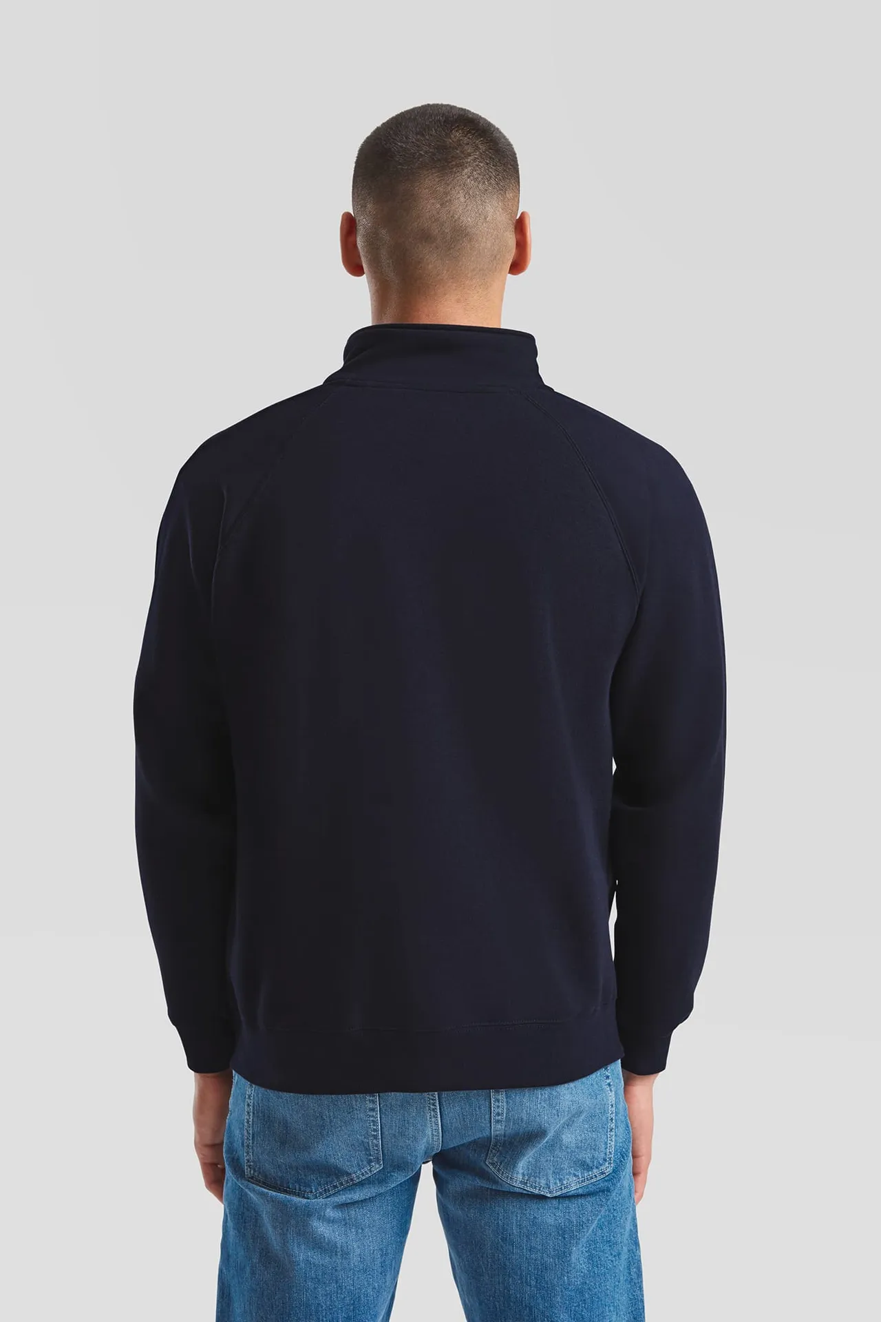 Iconic Premium Herren-Sweatshirt mit Reißverschluss-Stehkragen