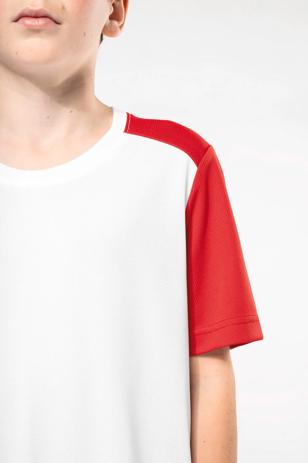 Zweifarbiges umweltfreundliches Sport-T-Shirt für Kinder