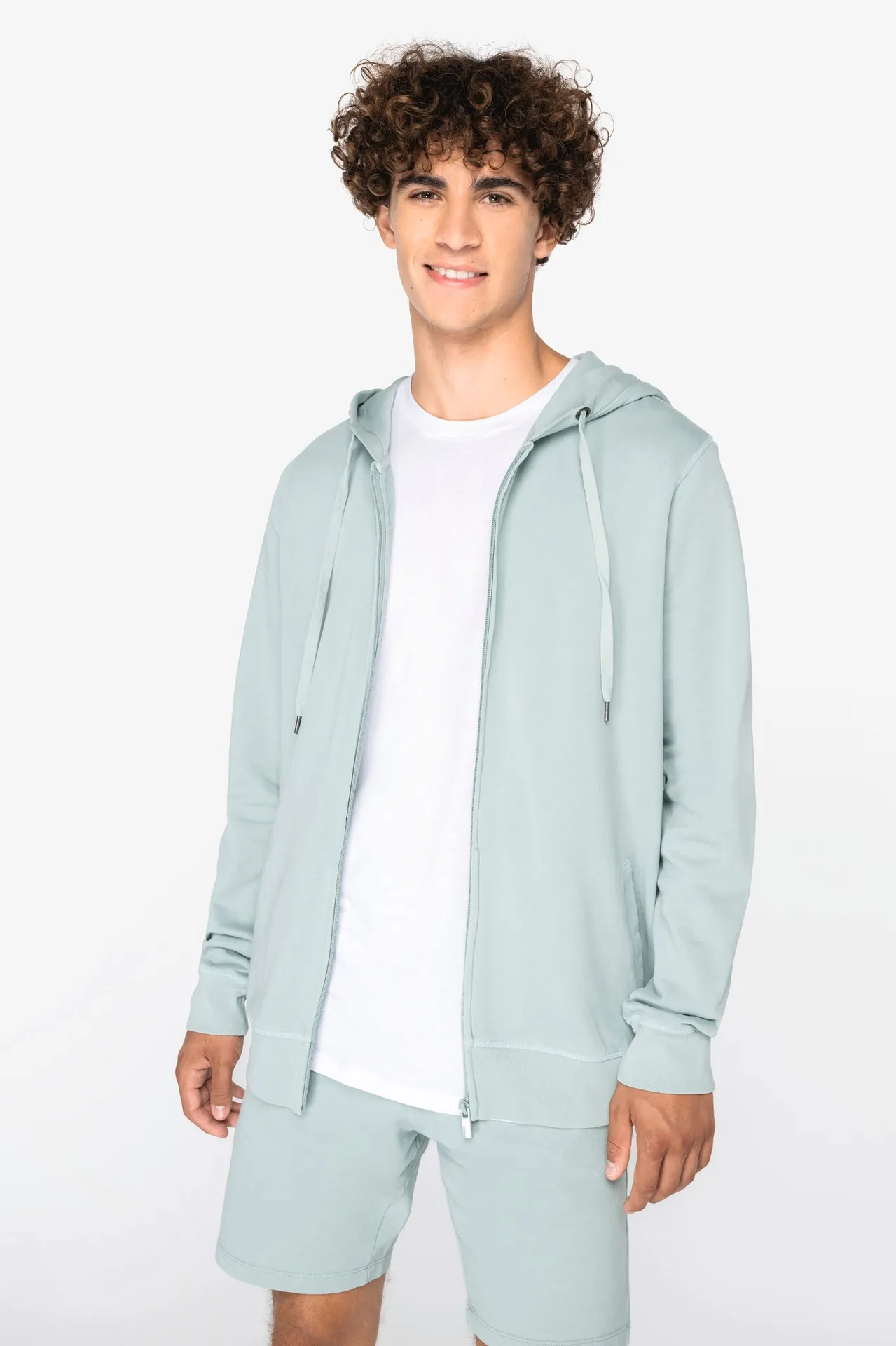 Umweltfreundliches Unisex-Kapuzensweatshirt aus French Terry mit Reißverschluss