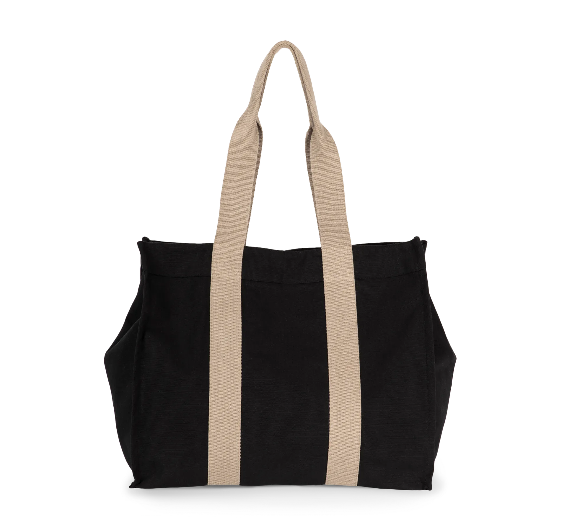 Große recycelte Shoppingtasche mit Seitenfalte
