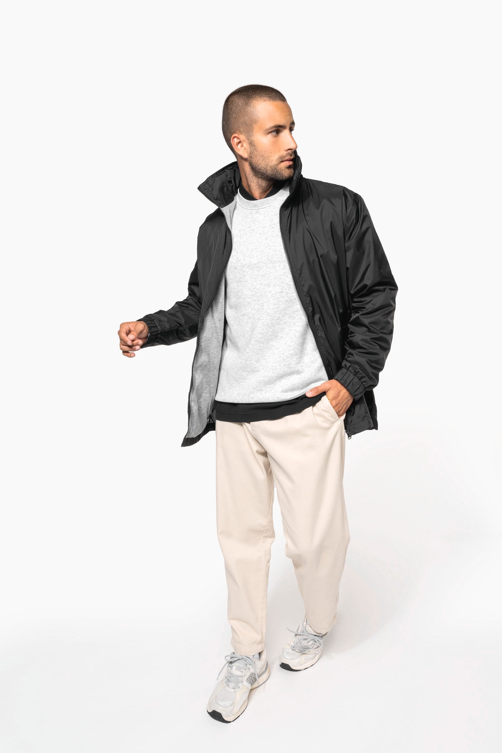 Gefütterte Windjacke für Herren