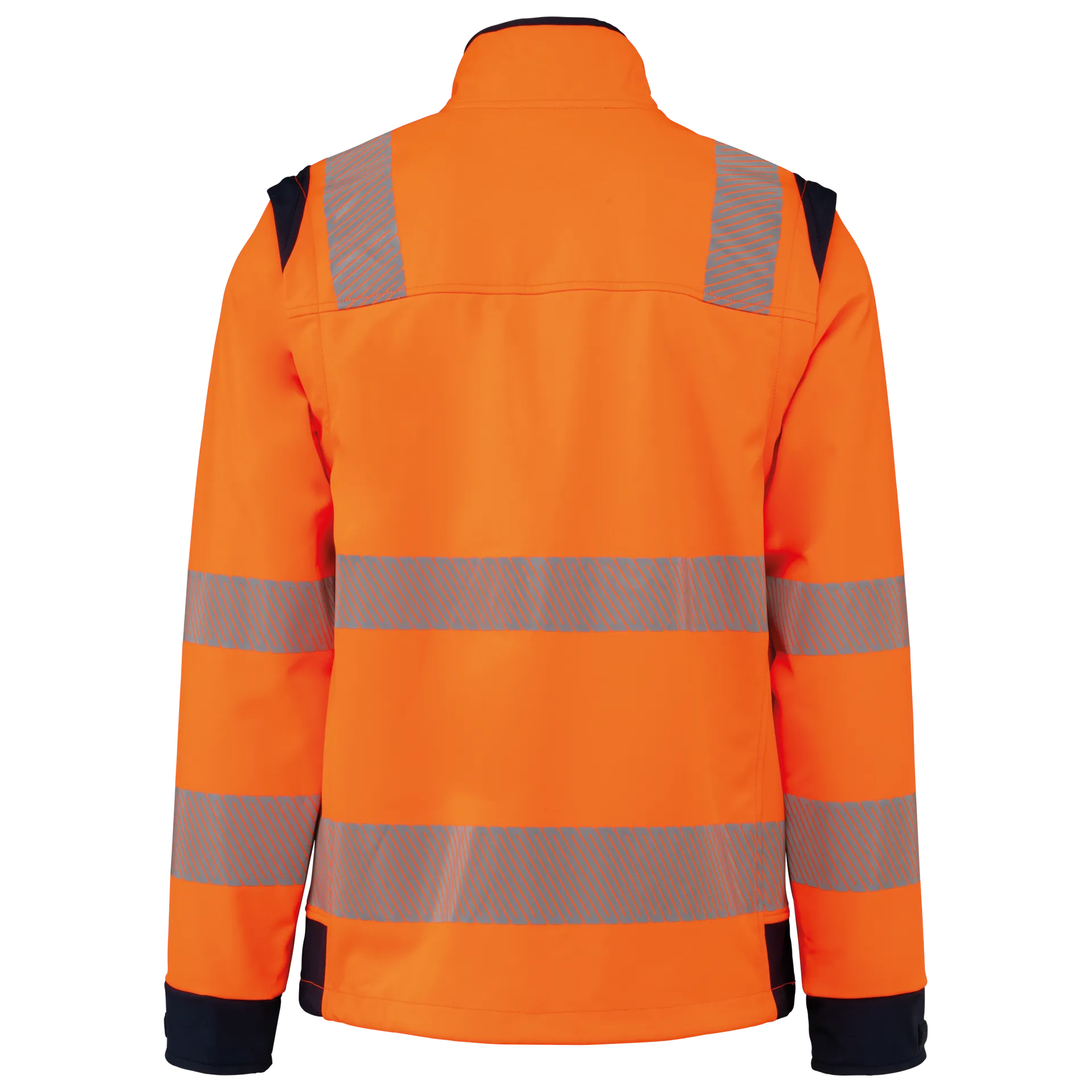 Recycelte Safety Softshell-Jacke mit abnehmbaren Ärmeln