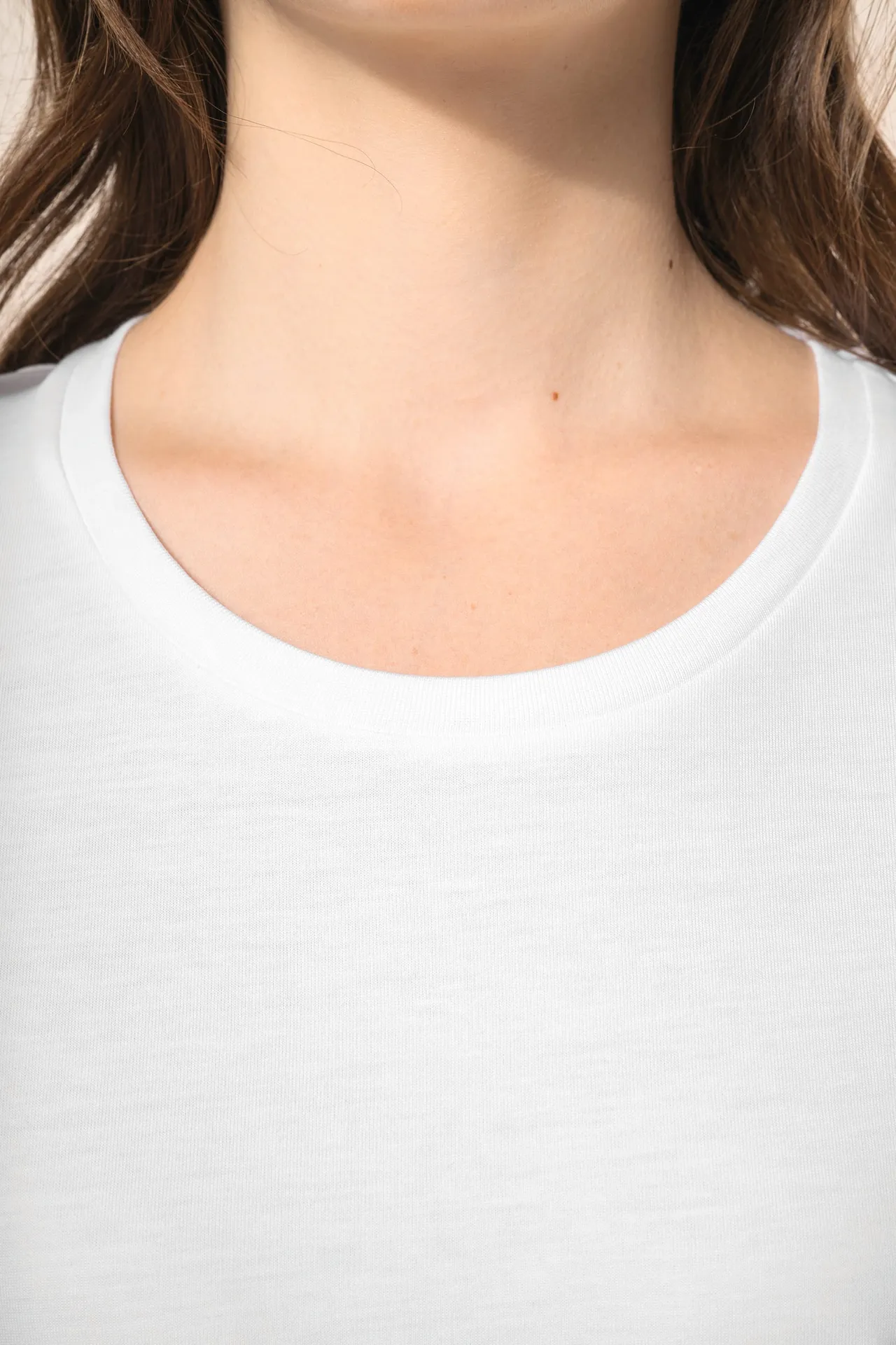 Supima® Damen-T-Shirt mit Rundhals ausschnitt und kurzen Ärmeln