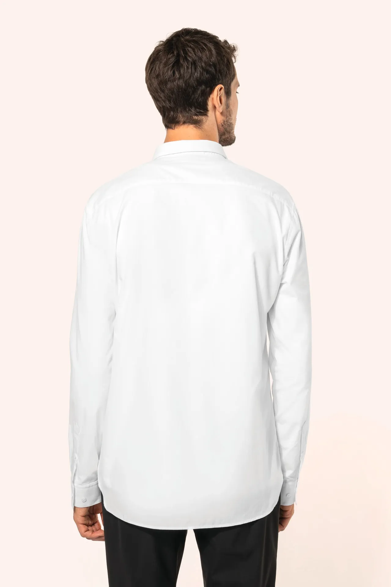 Popeline-Hemd für Herren mit langen Ärmeln