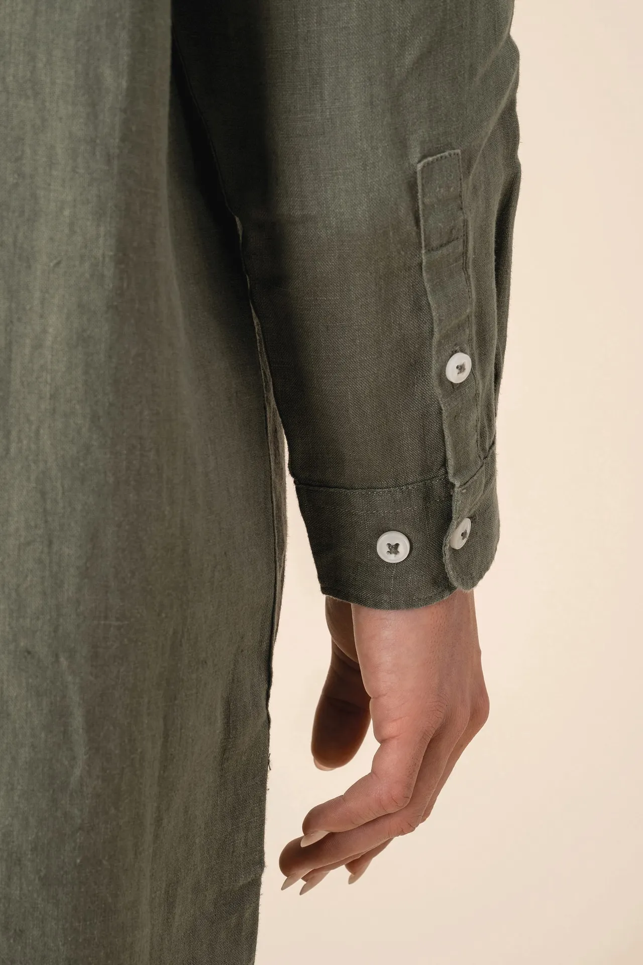 Hemdblusenkleid aus Leinen für Damen