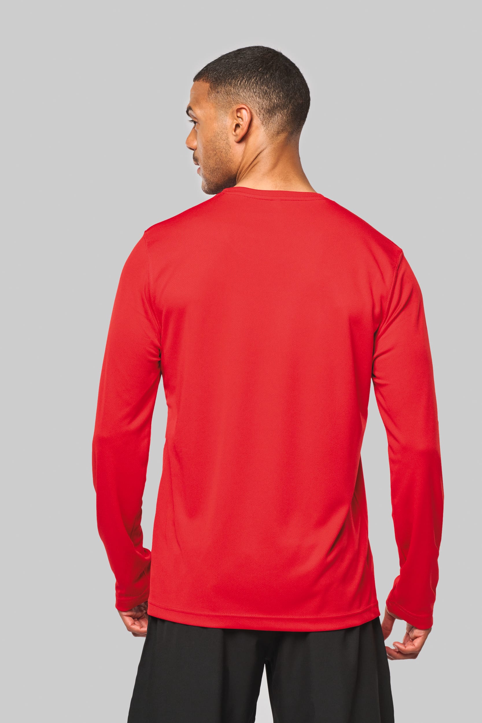 Herren Basic Sport Funktionsshirt Langarm