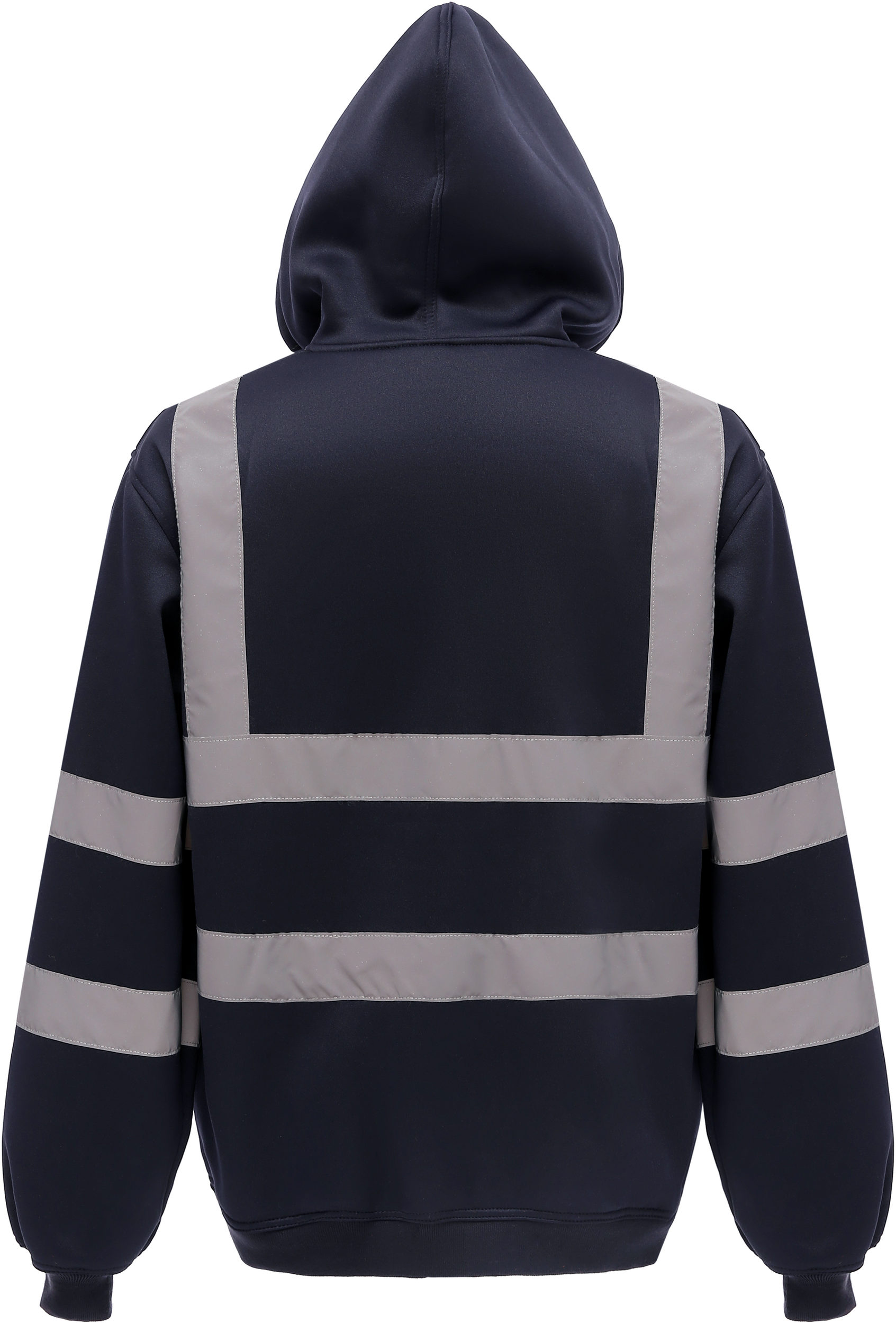 YOKO Kapuzenpullover mit Reißverschluss in Warnfarbe