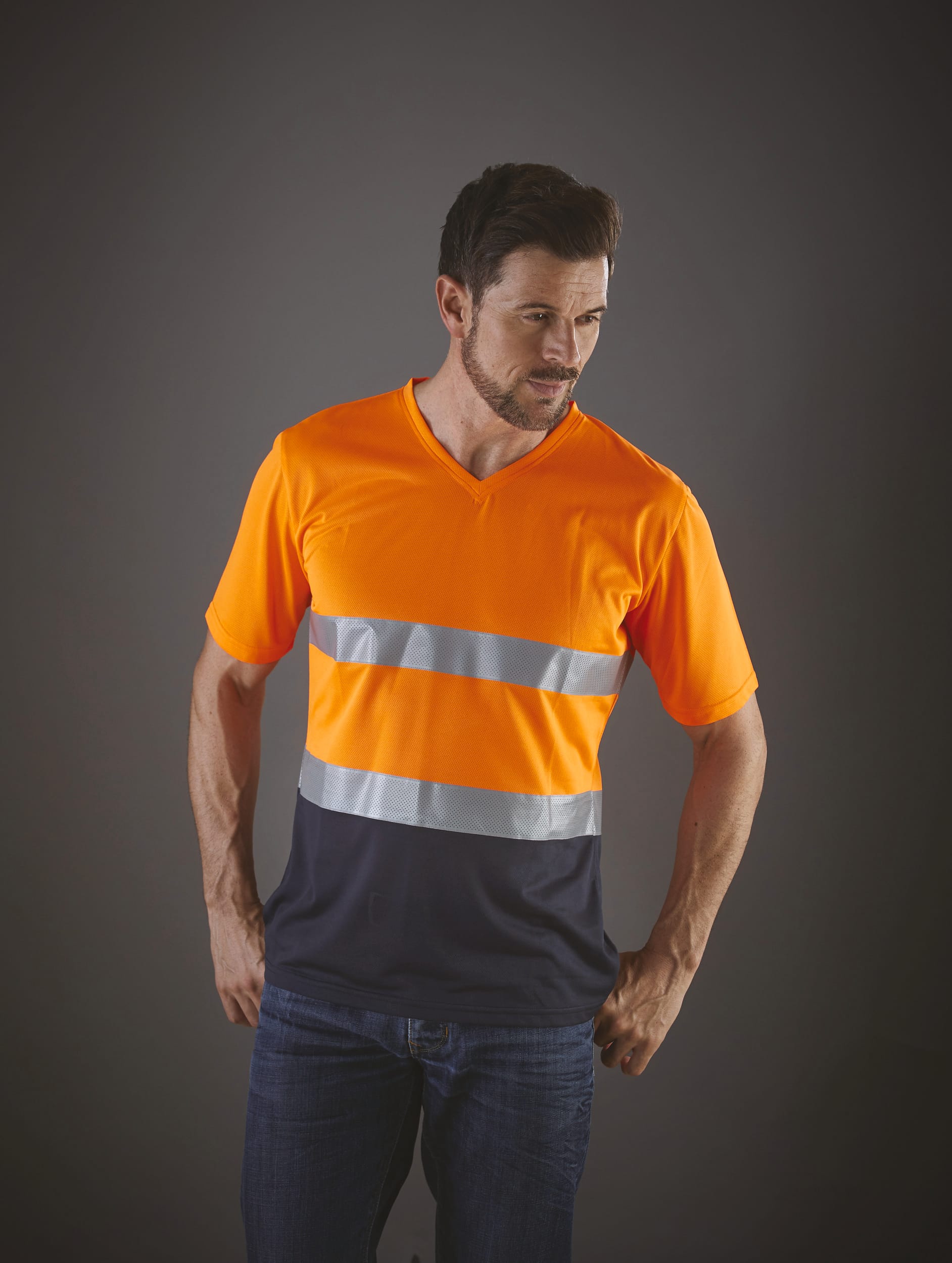 Hi-Vis Top Cool T-shirt V-Ausschnitt
