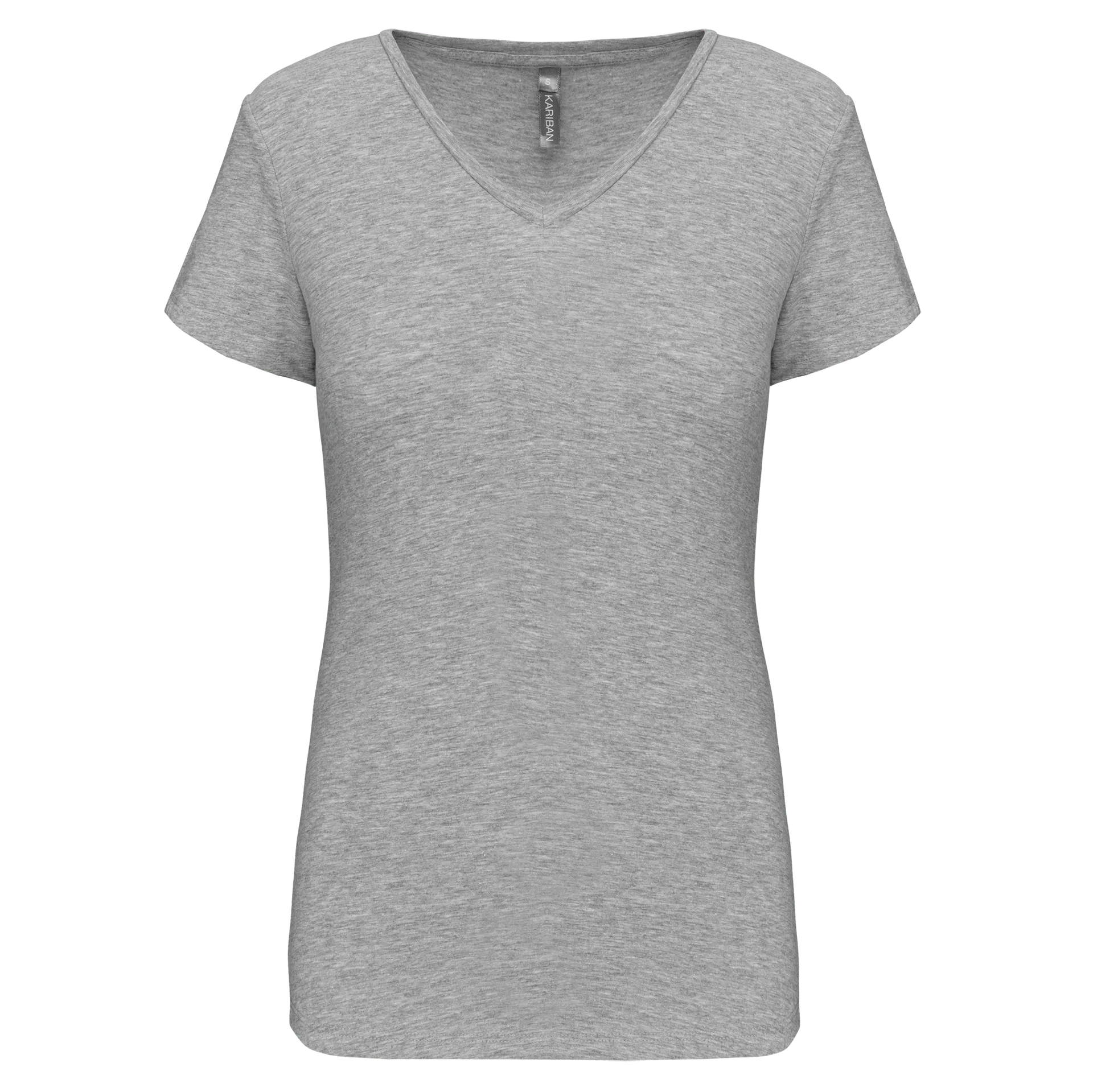 Kurzarm-Damen-T-Shirt mit V-Ausschnitt