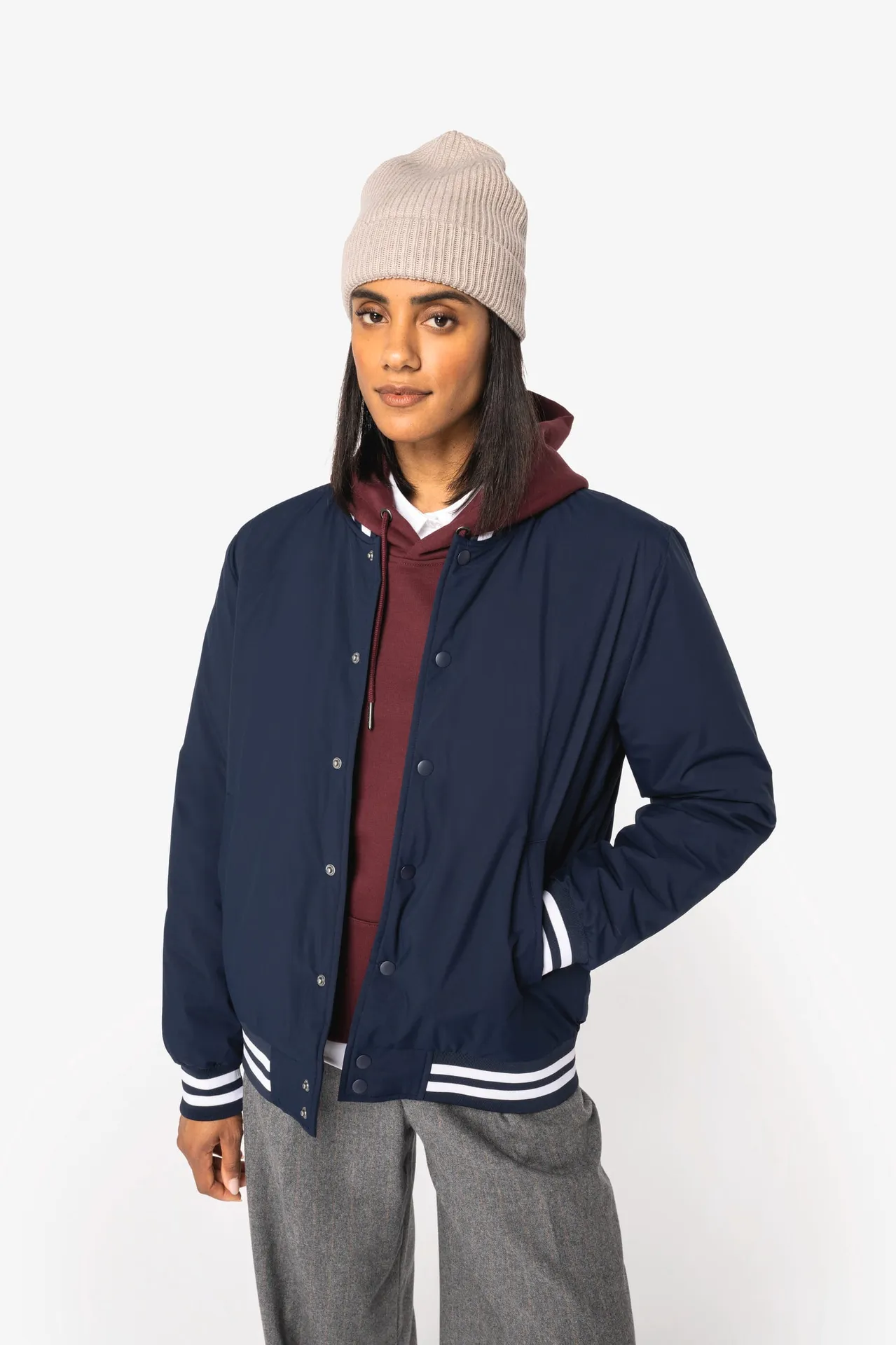 Umweltfreundliche wattierte Unisex-Teddyjacke