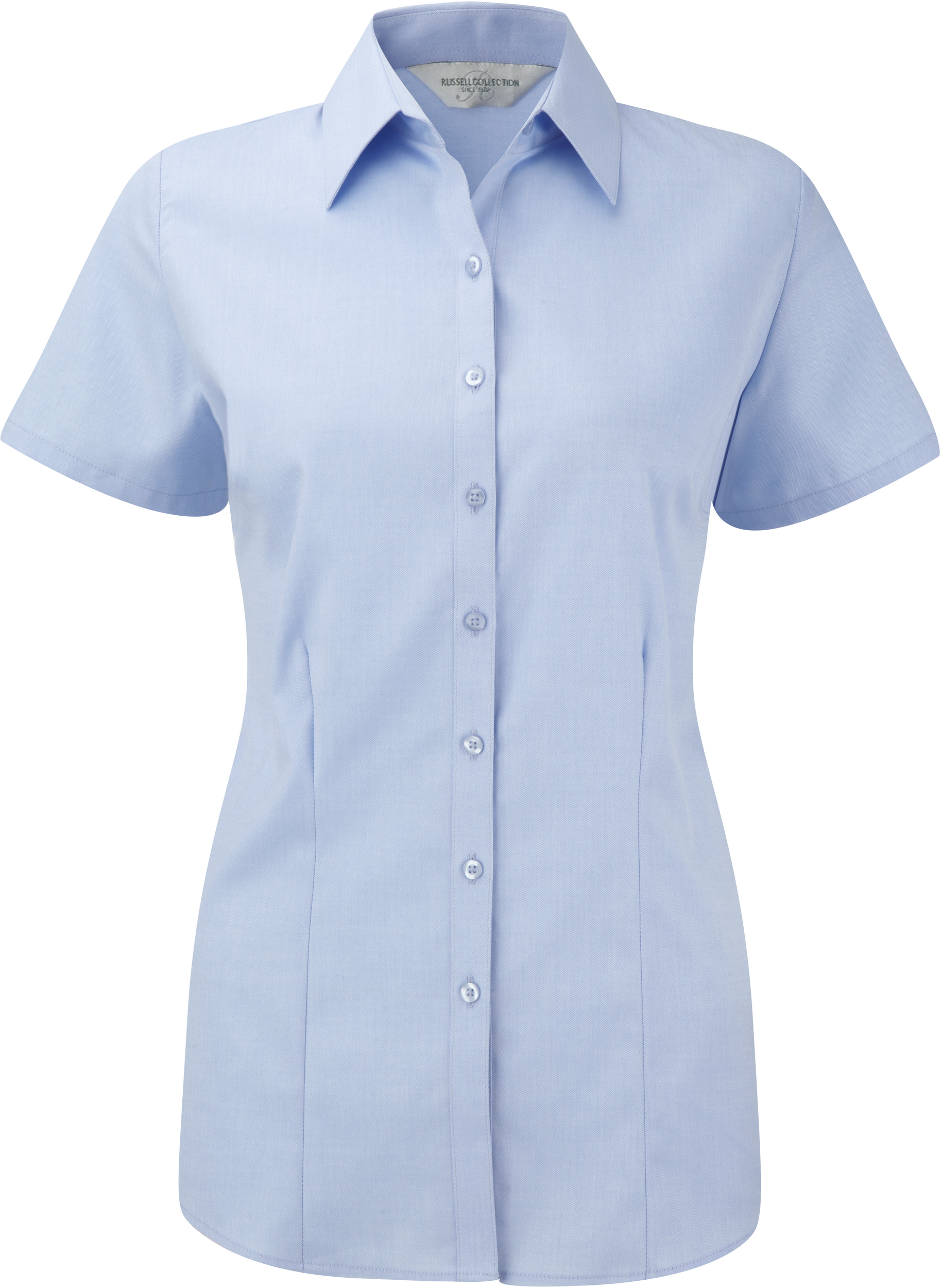 Ladies Short Sleeve Herringbone Shirt