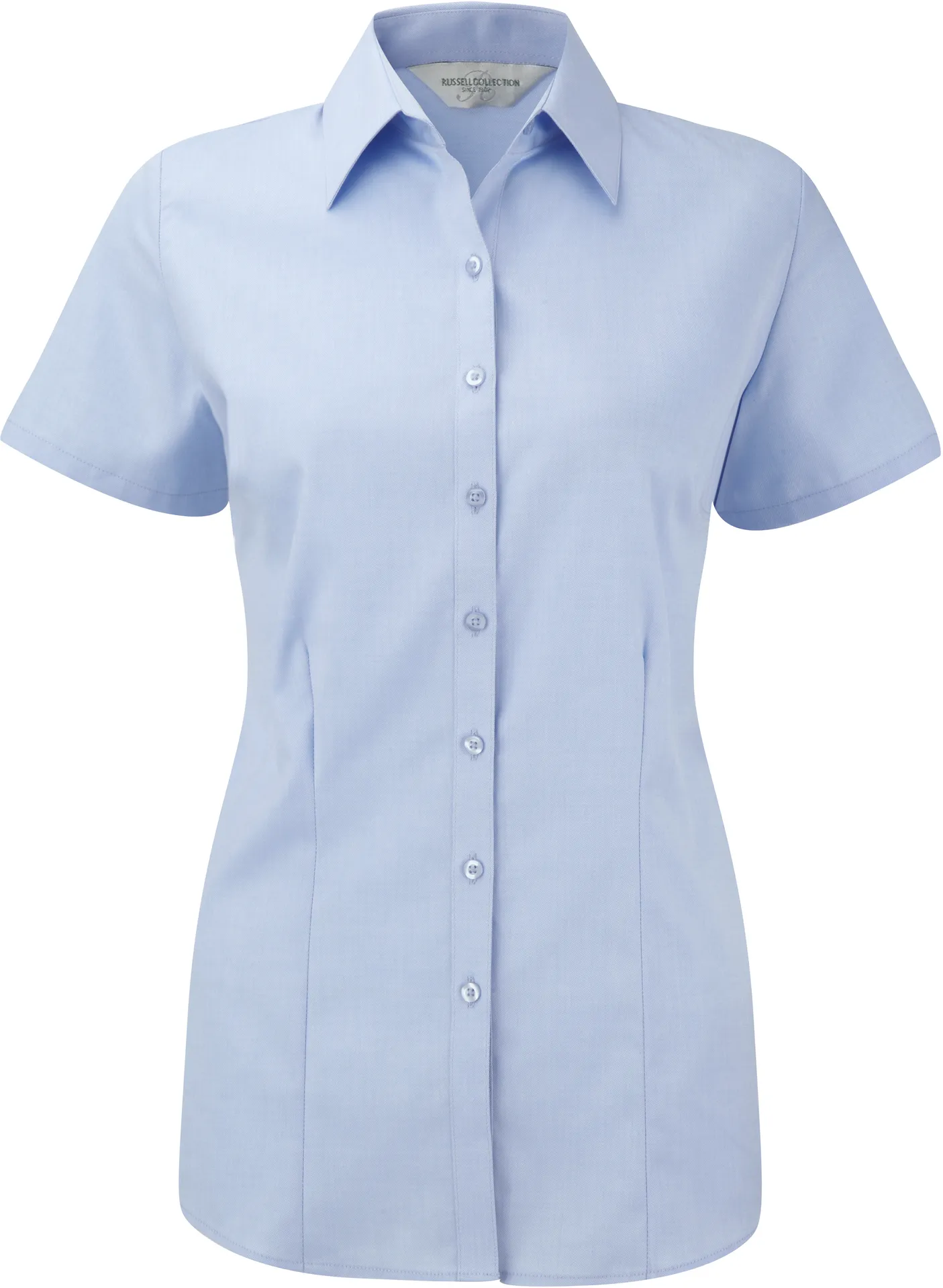 Ladies Short Sleeve Herringbone Shirt