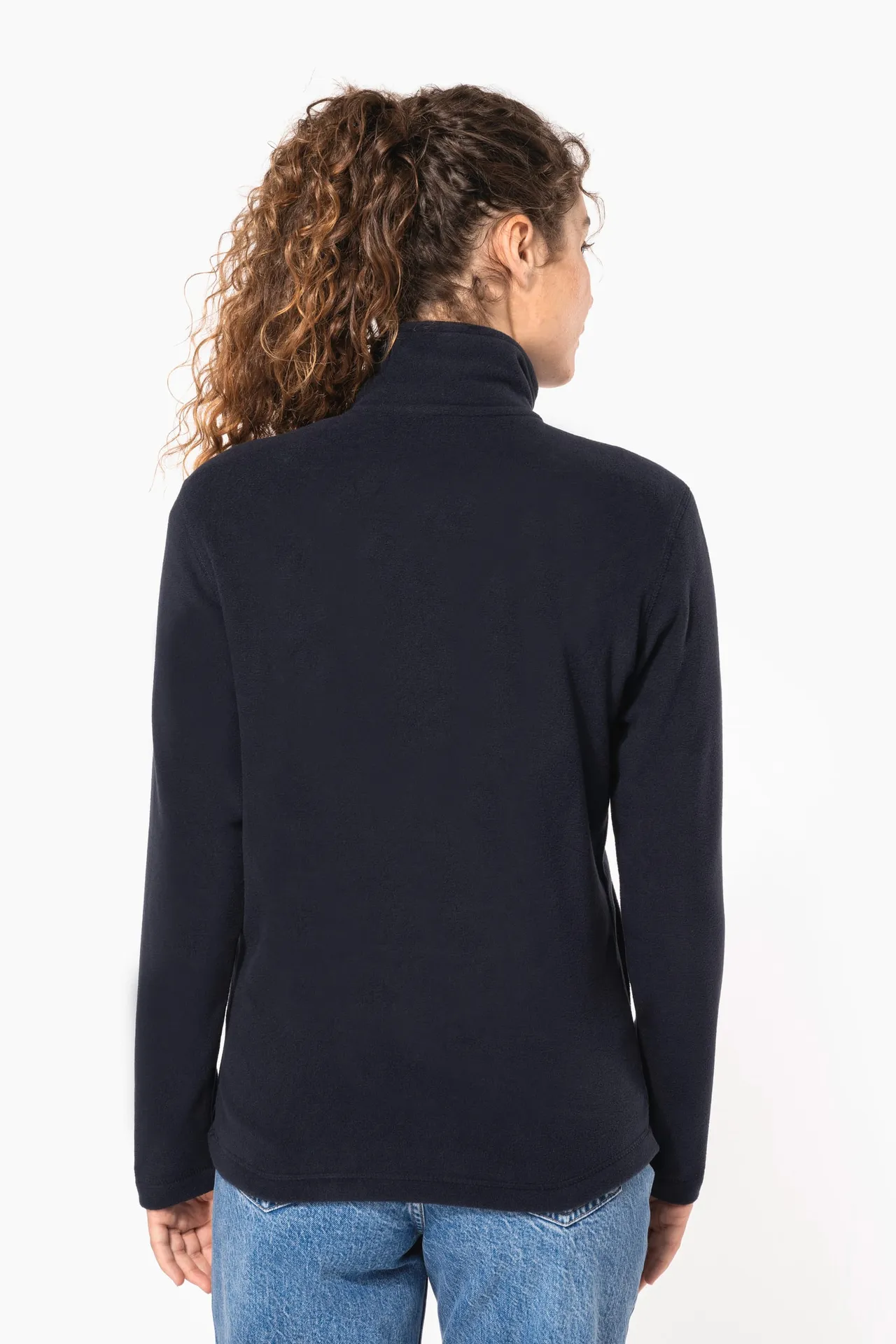 Mikrofleece-Jacke durchgehender Reißverschluss