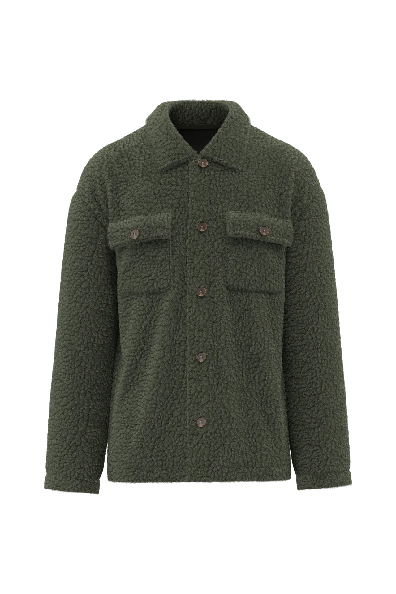 Unisex-Überhemd aus Sherpa mit überschnittenen Schultern