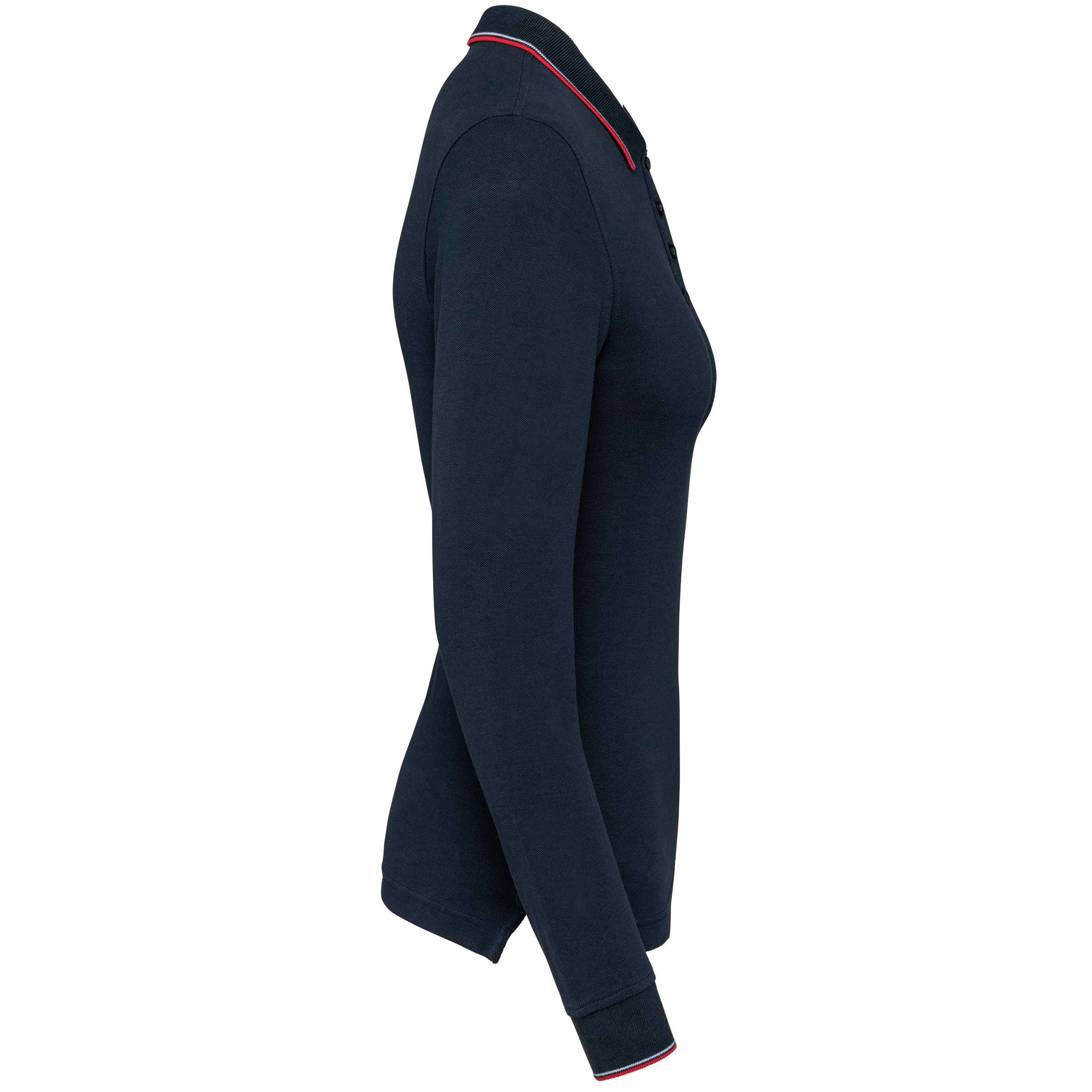 Langarm-Polohemd aus Piqué für Damen