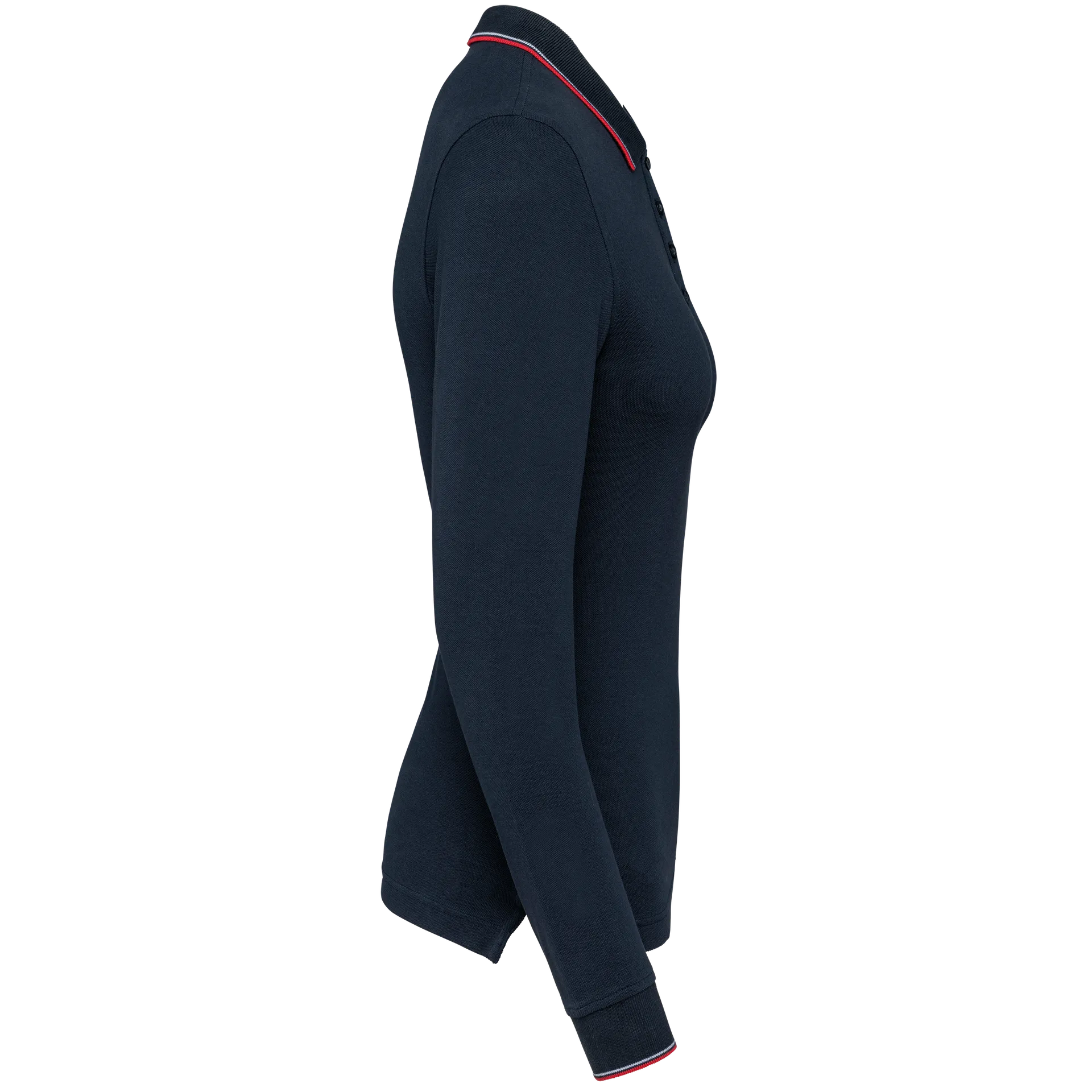 Langarm-Polohemd aus Piqué für Damen