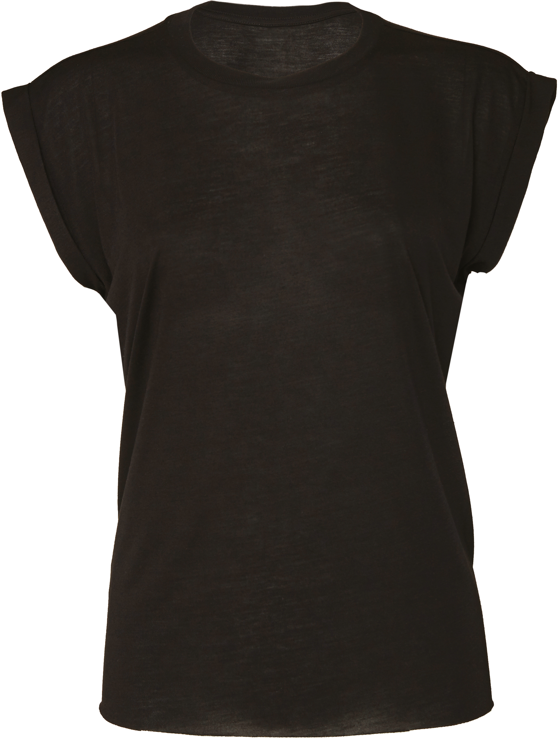 Ladies' flowy rolled-cuff T-shirt