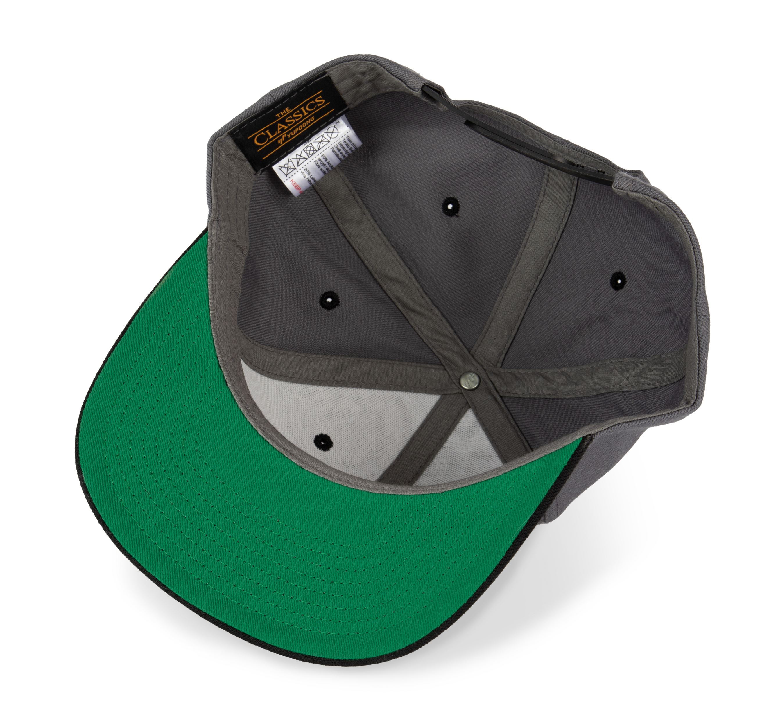 6-Panel-Kappe, flacher Schirm