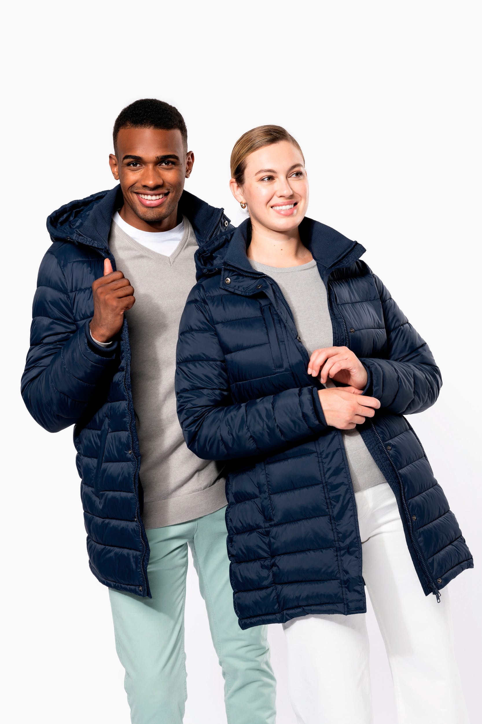Leichter Damen-Daunenparka mit Kapuze