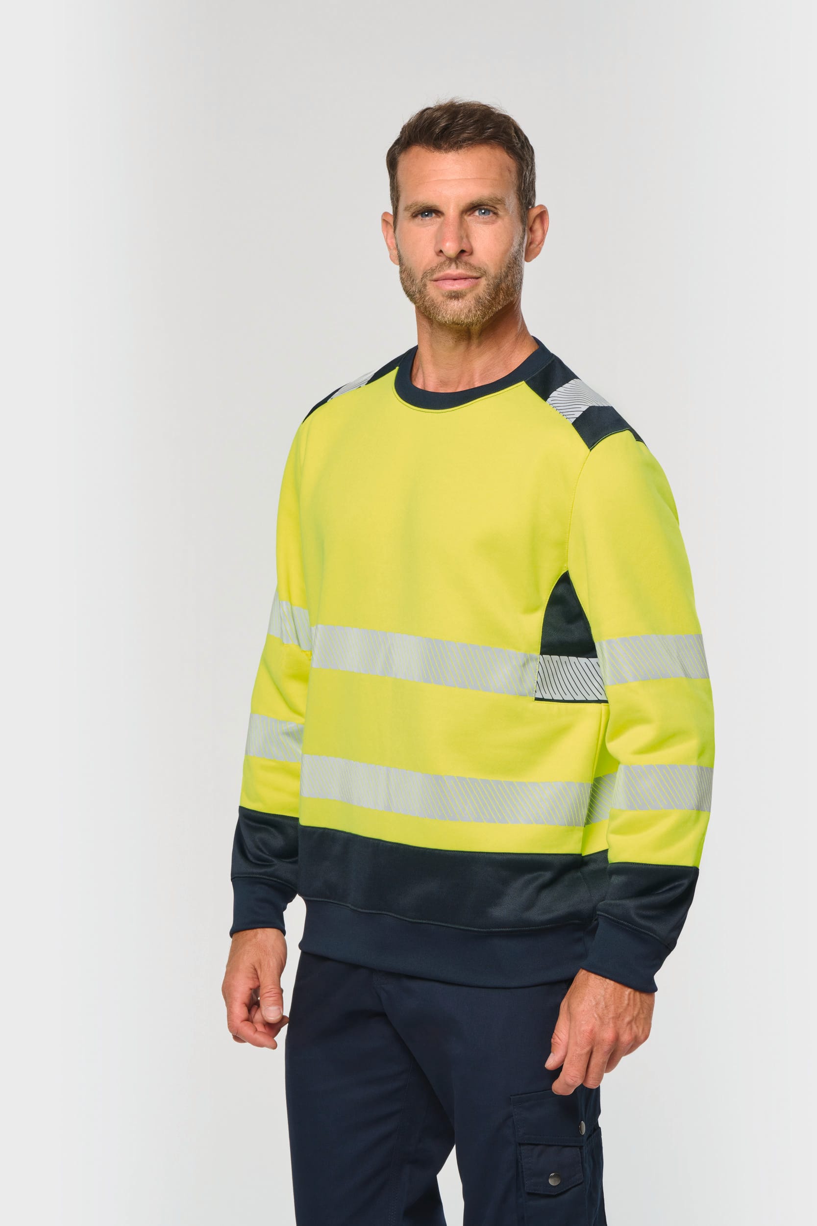 Recyceltes Sicherheitssweatshirt Rundhalsausschnitt