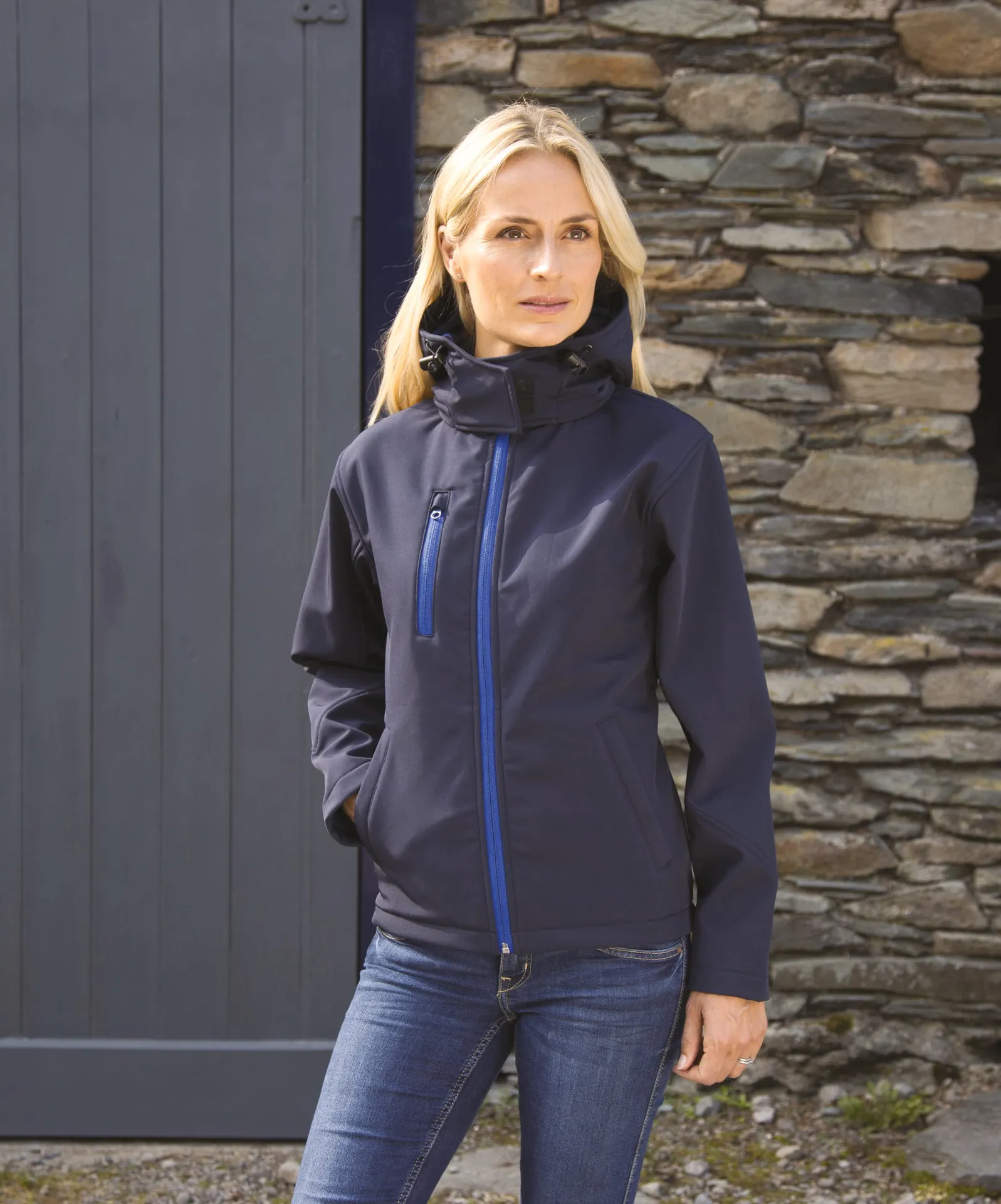 Core Ladies Tx Performance Hooded Soft Shell Jacket