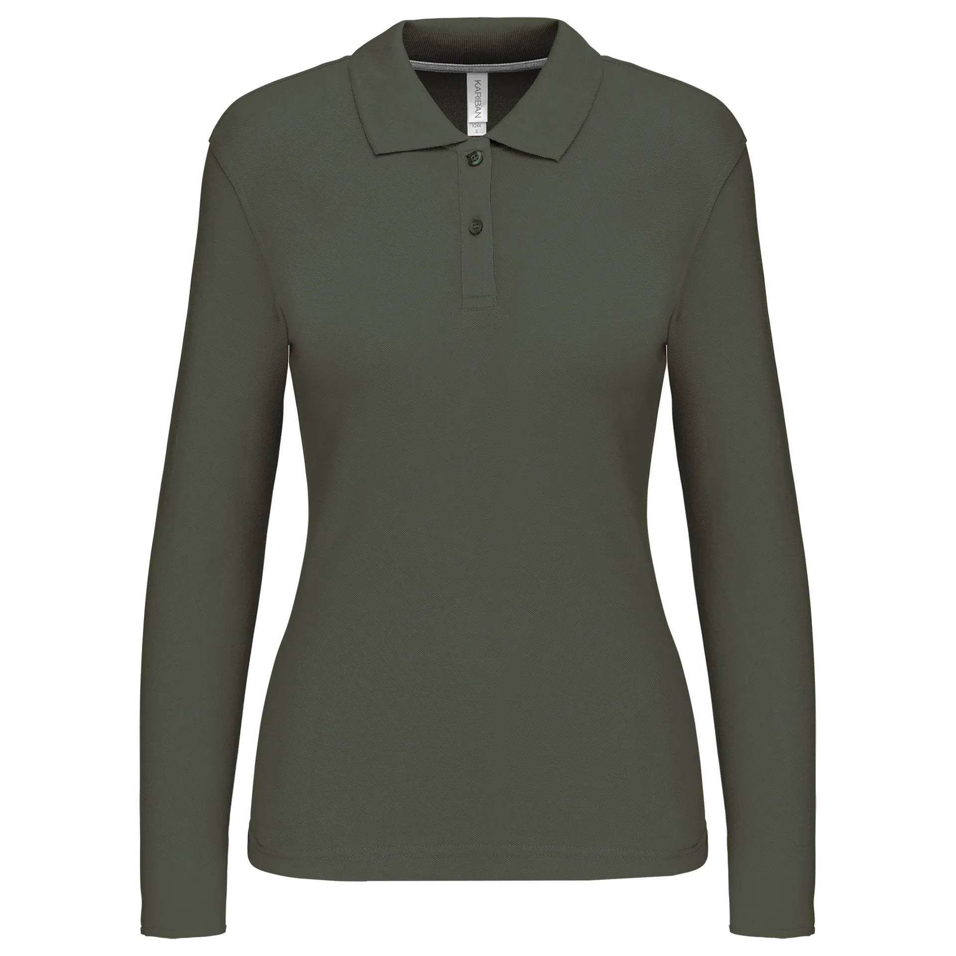 Damen Piqué Poloshirt Langarm
