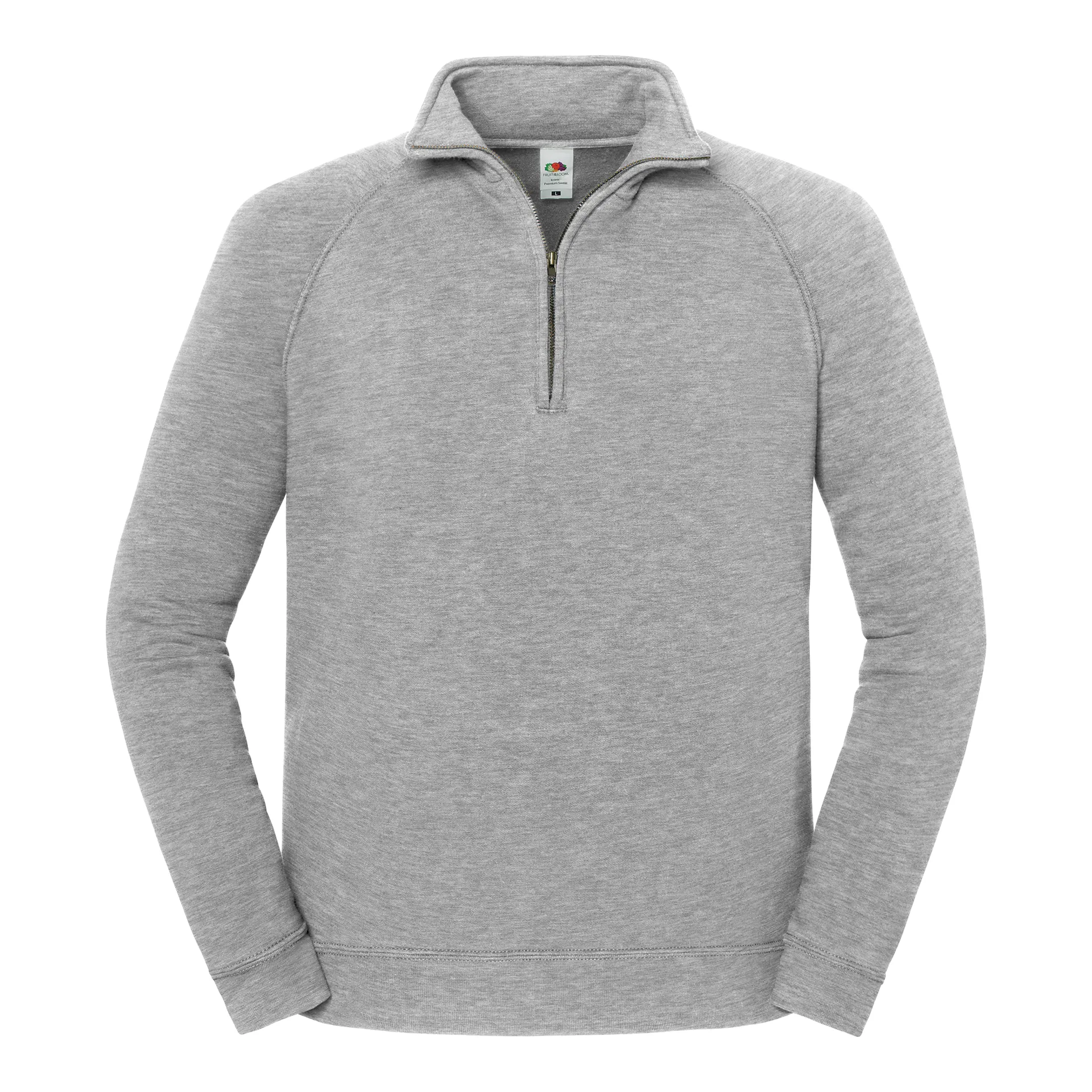 Iconic Premium Herren-Sweatshirt mit Reißverschluss-Stehkragen