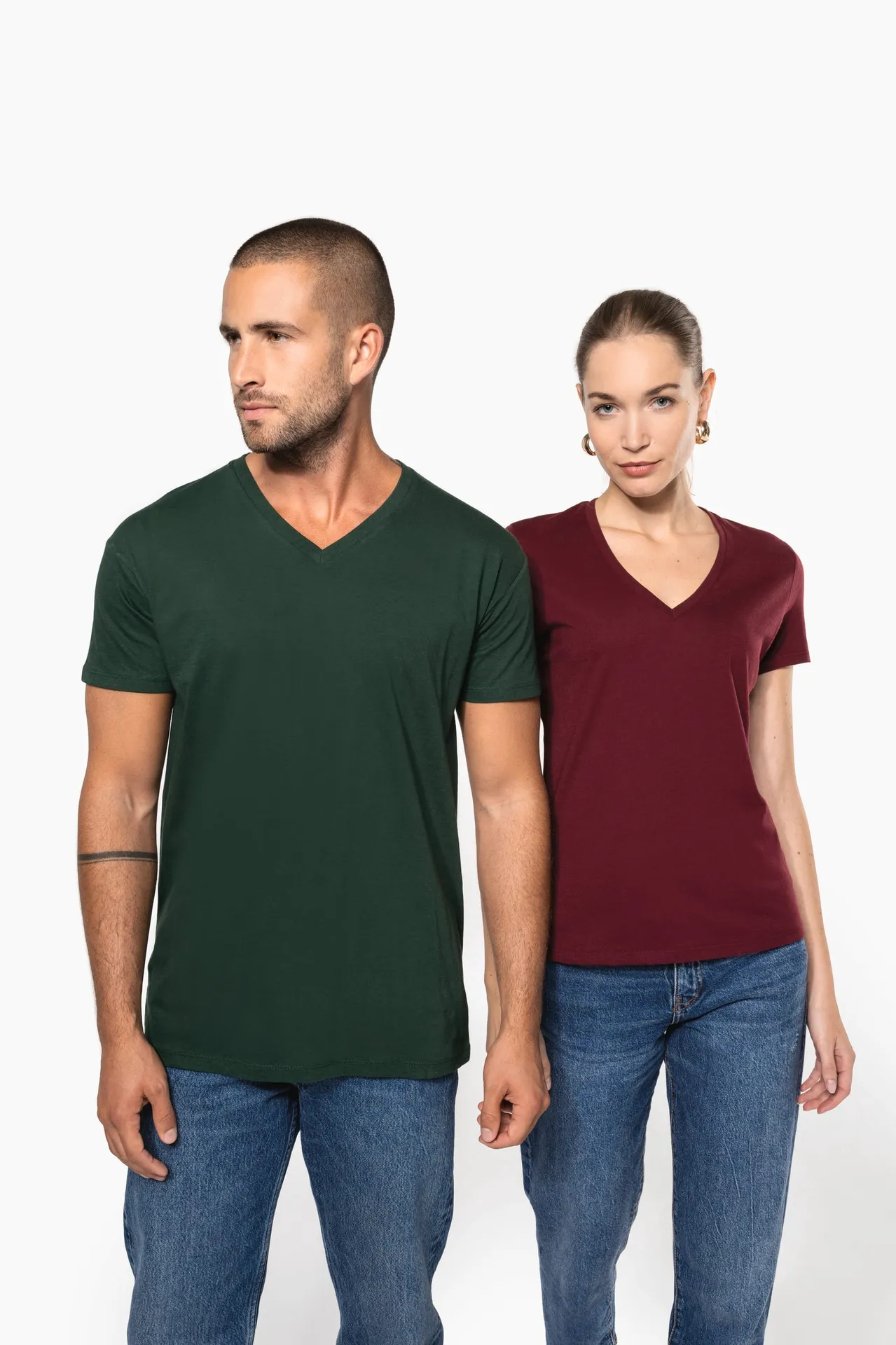 Damen-T-Shirt BIO150 IC mit V-Ausschnitt