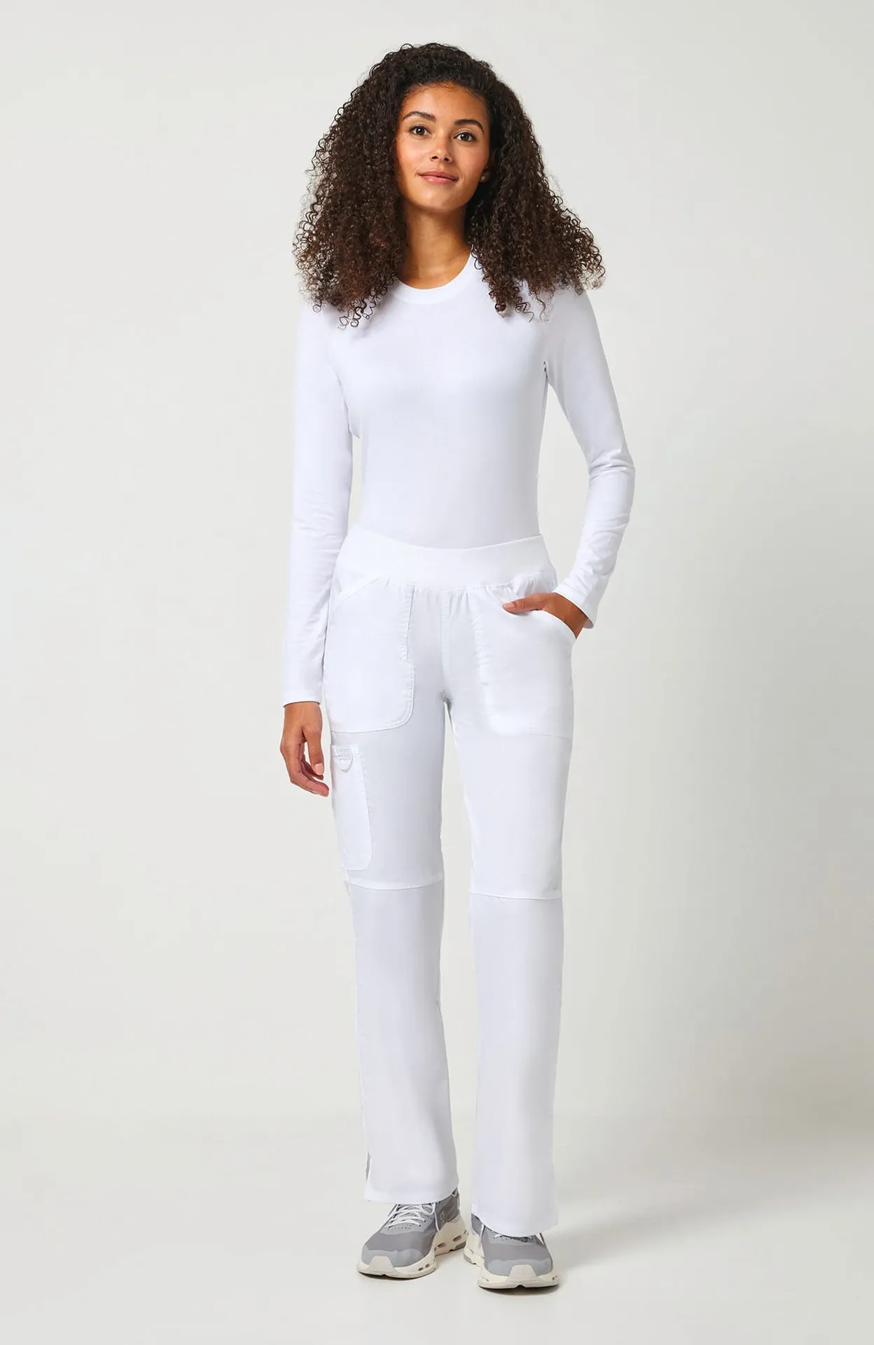 Damen-Cargohose mit mittlerer Leibhöhe zum Überziehen