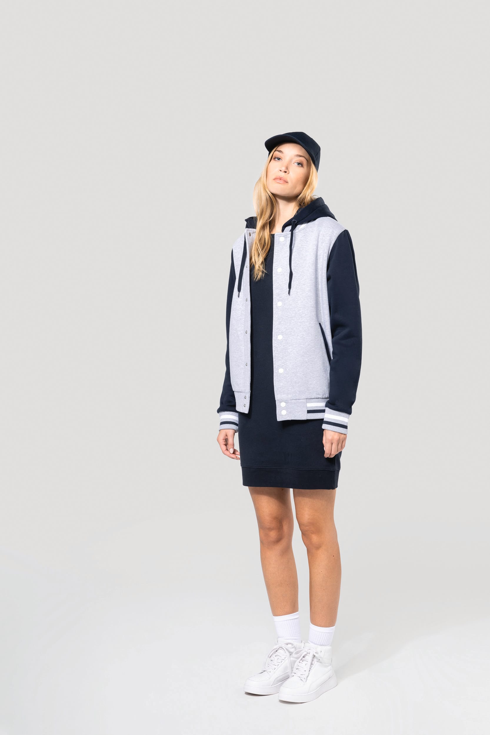 Unisex College Jacke mit Kapuze