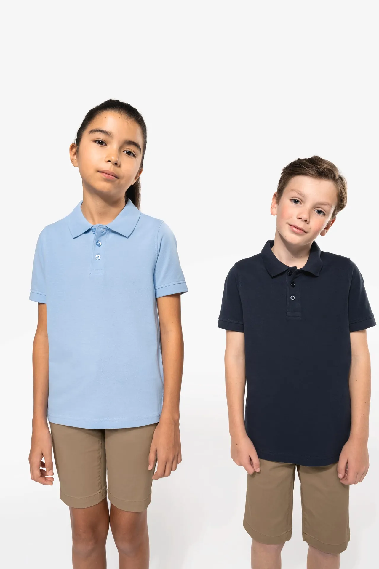Kinder Kurzarm Poloshirt aus Baumwollpiqué