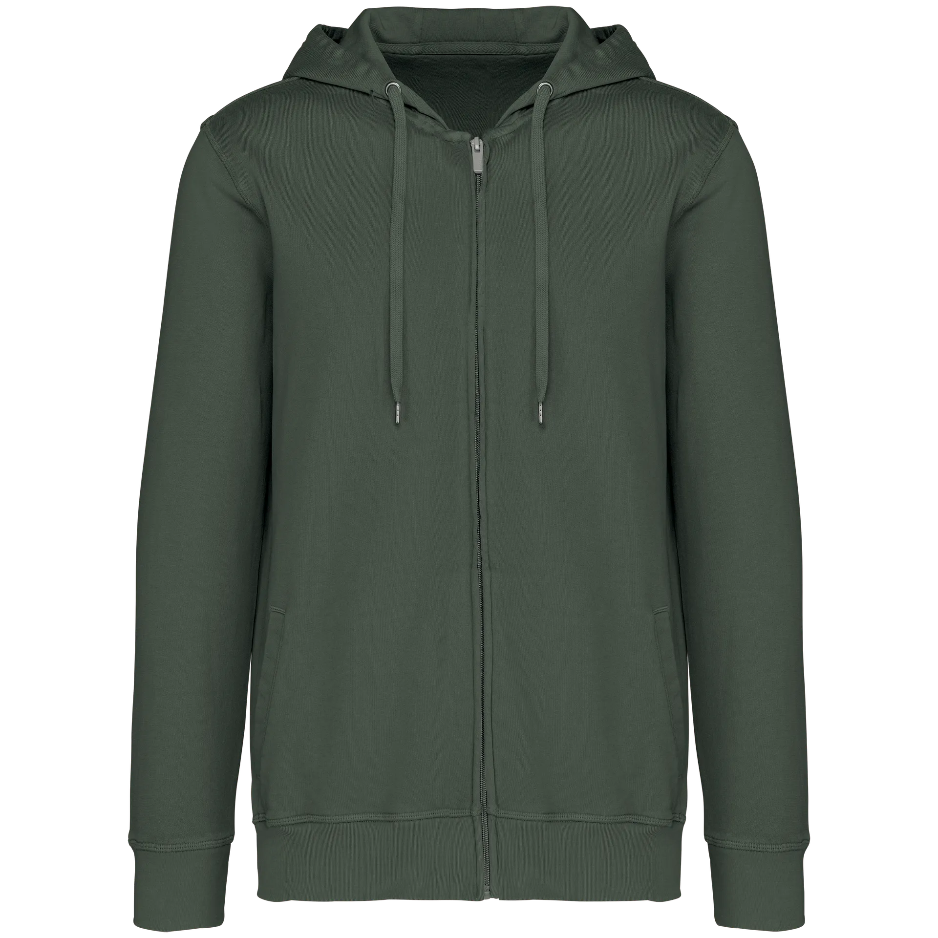 Umweltfreundliches Unisex-Kapuzensweatshirt aus French Terry mit Reißverschluss