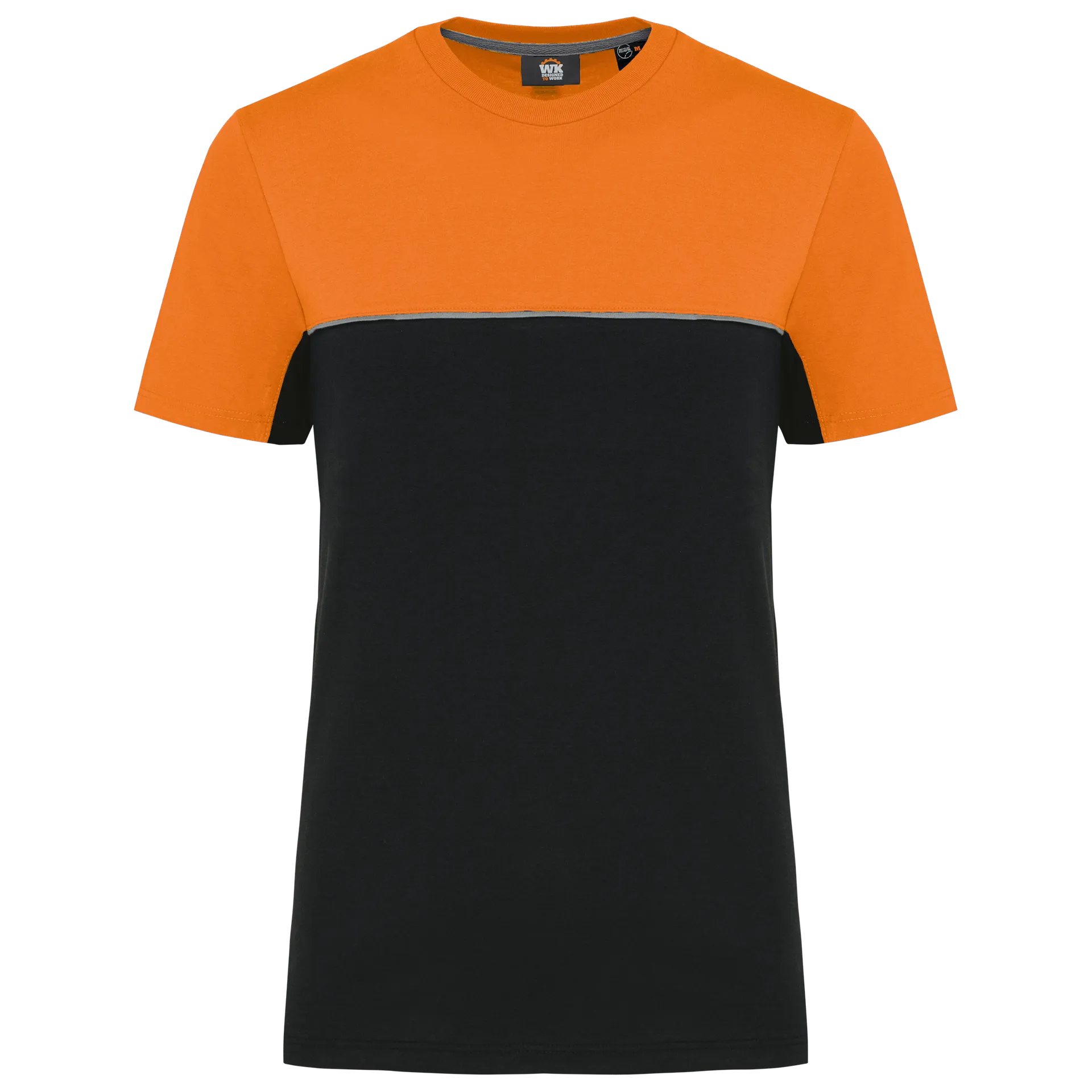 Zweifarbiges umweltfreundliches Unisex-T-Shirt mit kurzen Ärmeln