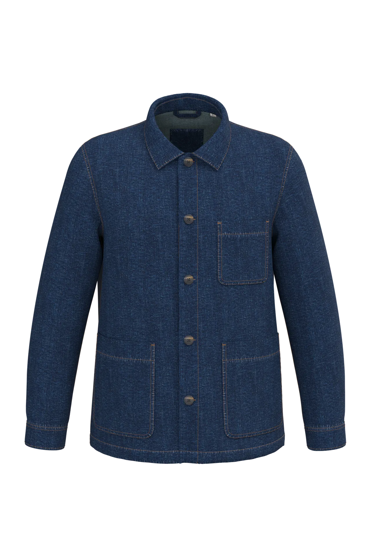 Umweltfreundliche Unisex-Jeansjacke mit überschnittenen Schultern