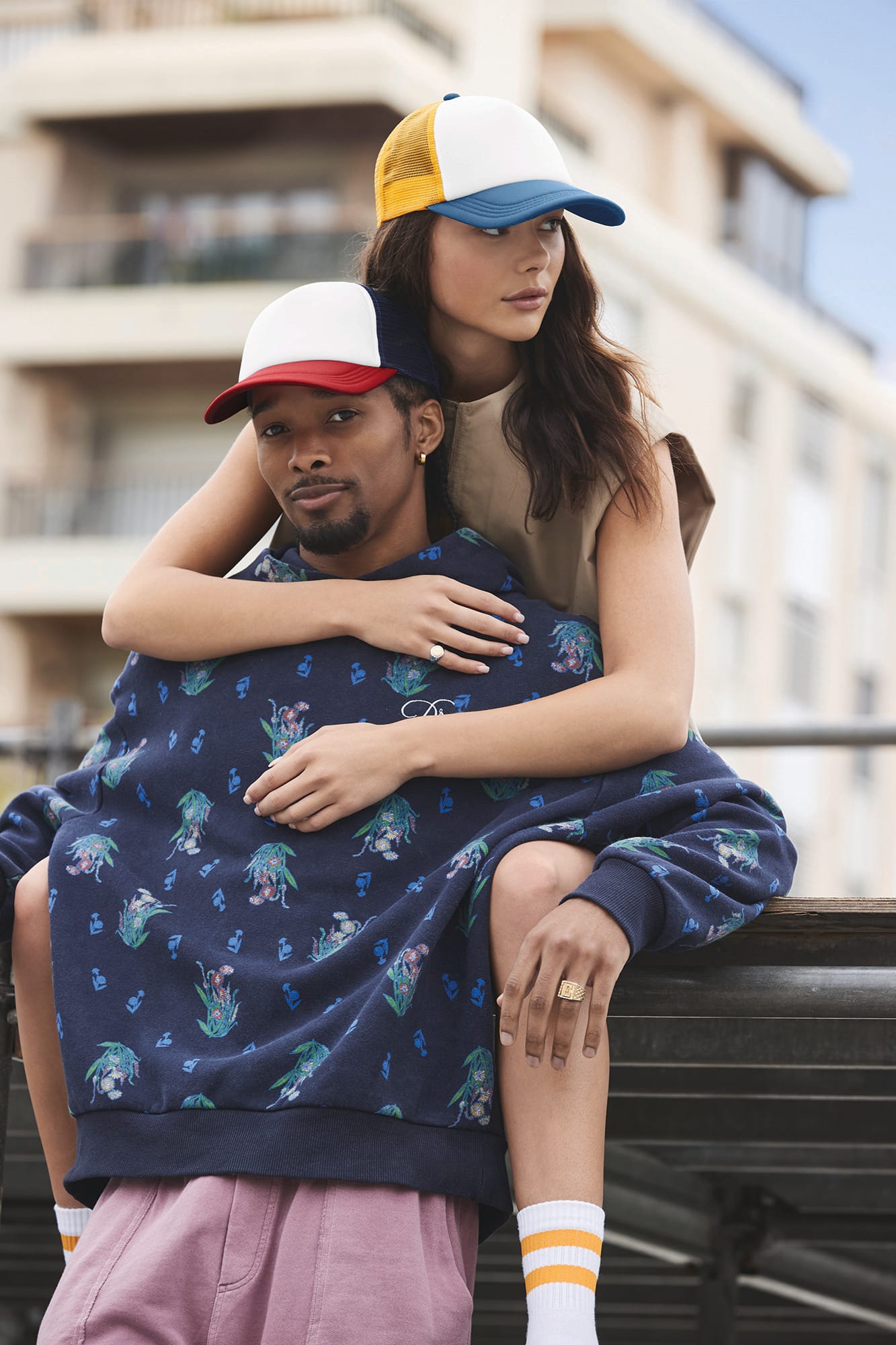 Mehrfarbiger Trucker Cap 5 Panels