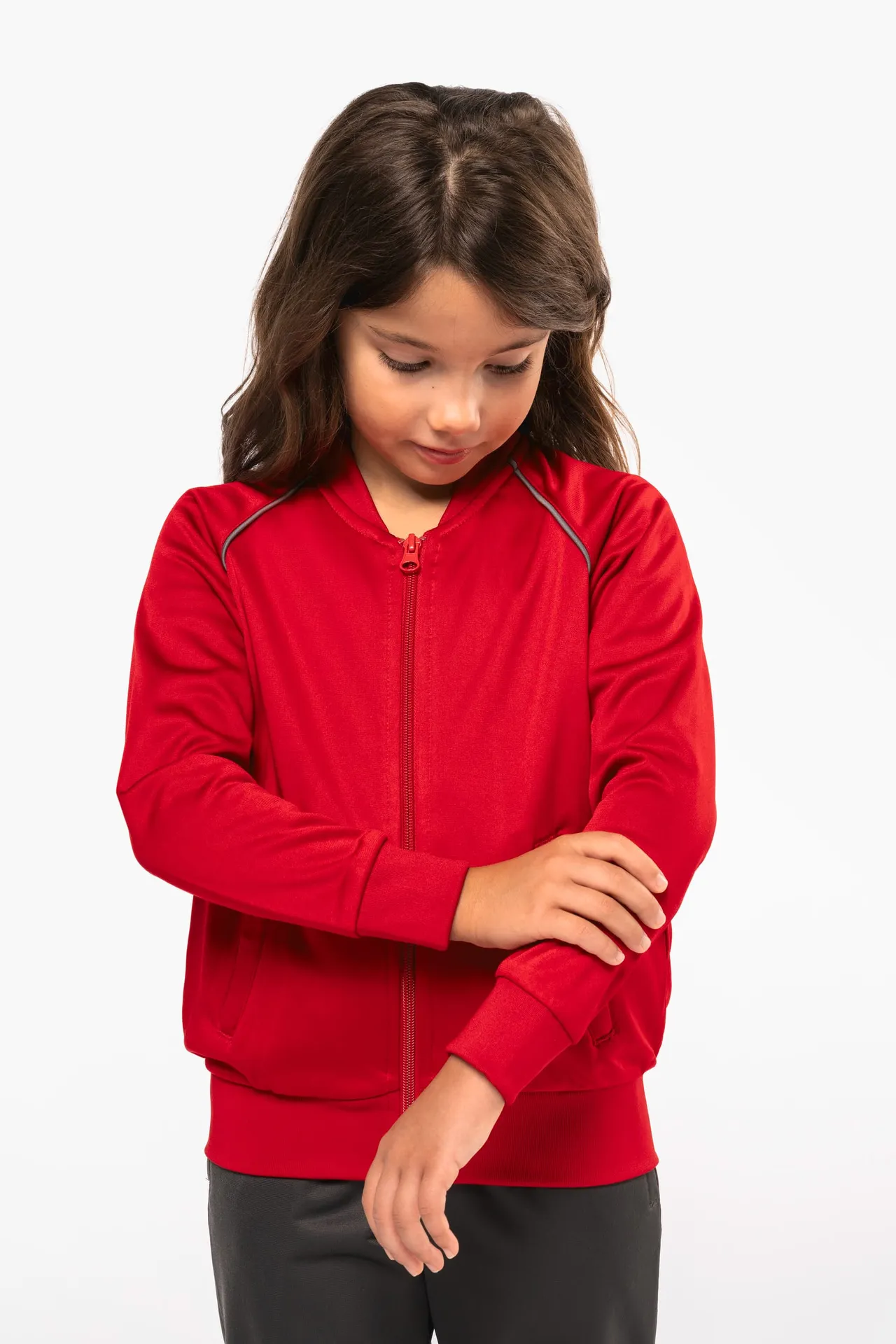Trainingsjacke mit Reißverschluss und Paspel für Kinder