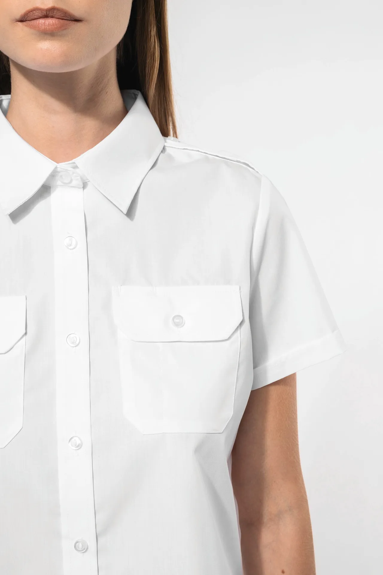 Kurzarm-Pilotenhemd für Damen