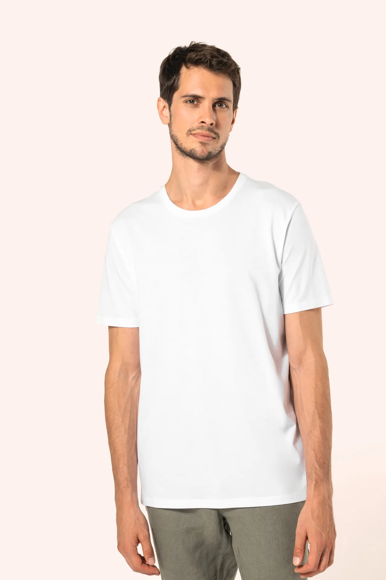 Supima® Herren-T-Shirt mit Rundhals ausschnitt und kurzen Ärmeln