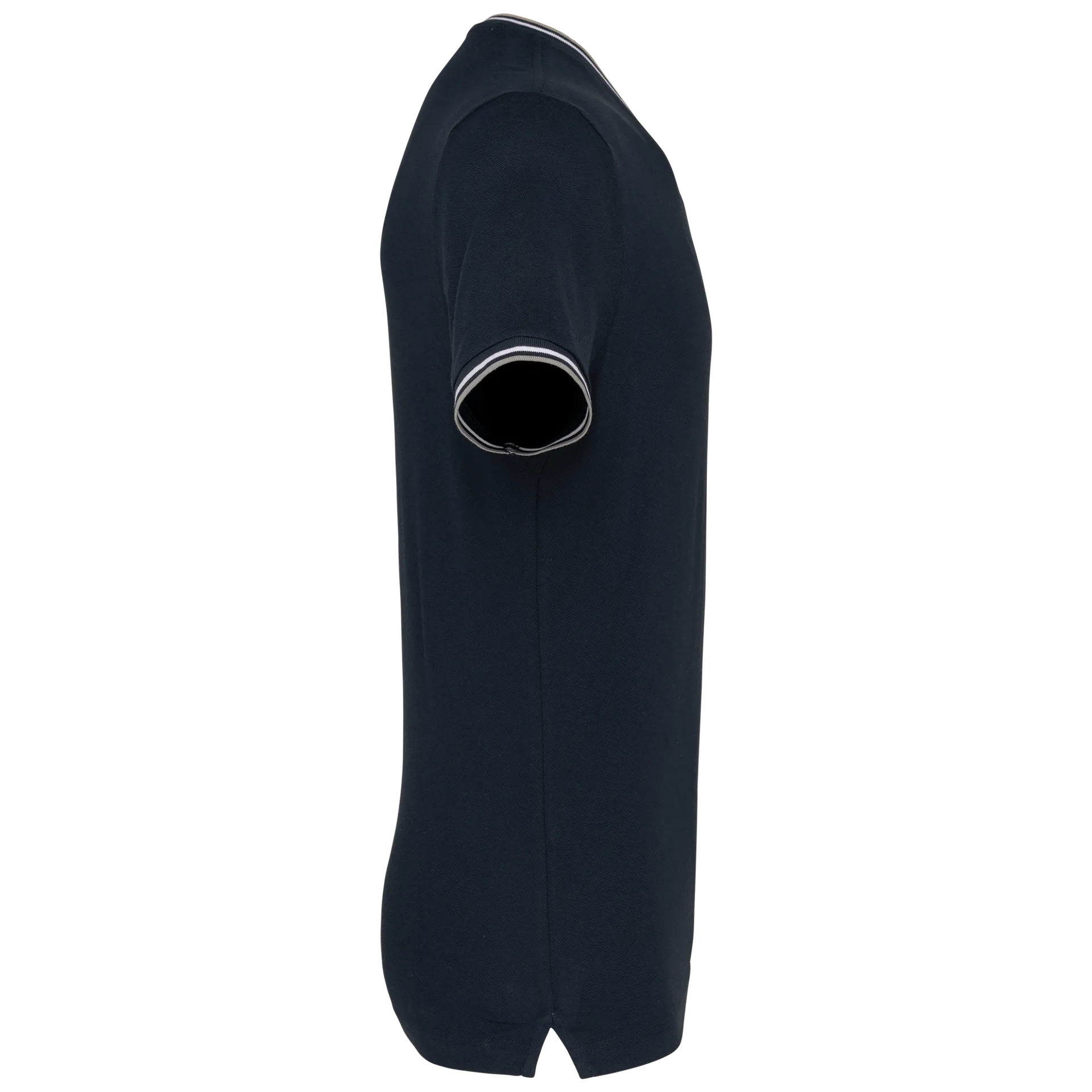 Herren T-Shirt aus Piqué-Trikot mit V-Ausschnitt