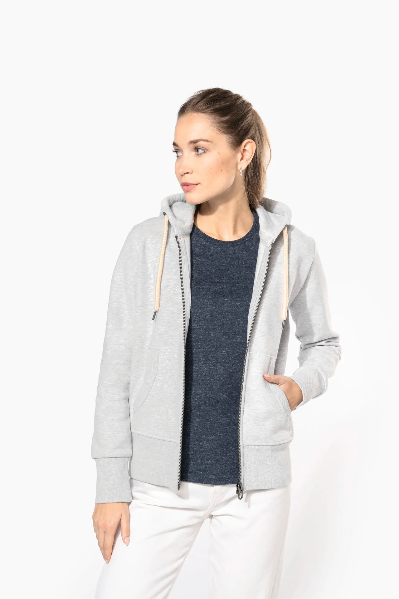 Damen Kapuzensweatshirt mit Reißverschluss